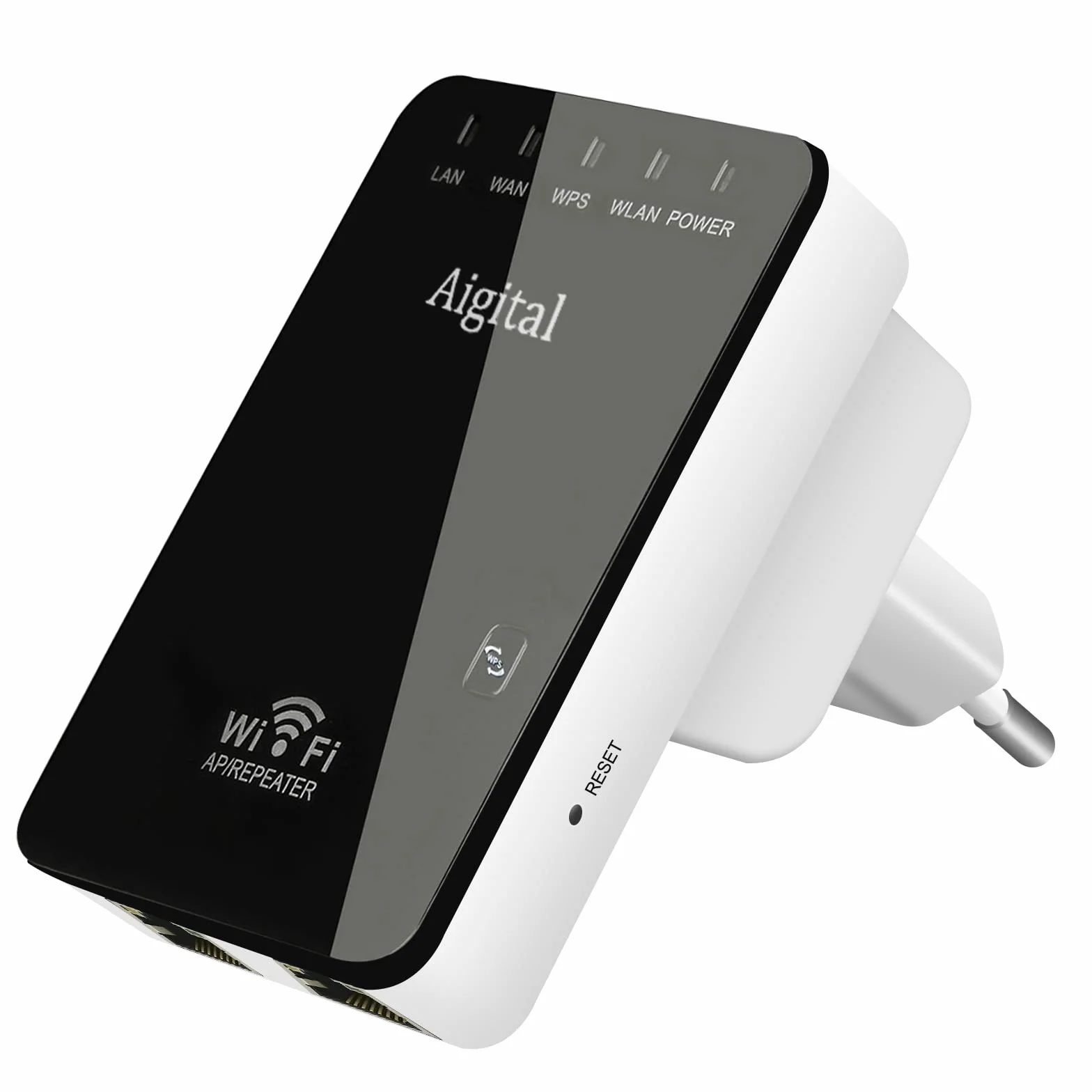 Ripetitore WiFi Wireless 300Mbps, Mini Amplificatore Wi-Fi Compatto, Extender e Access Point, Porte LAN, 2 Antenne, Pulsante WPS, Segnale Casa Compatibile Con Modem Fibra e Adsl