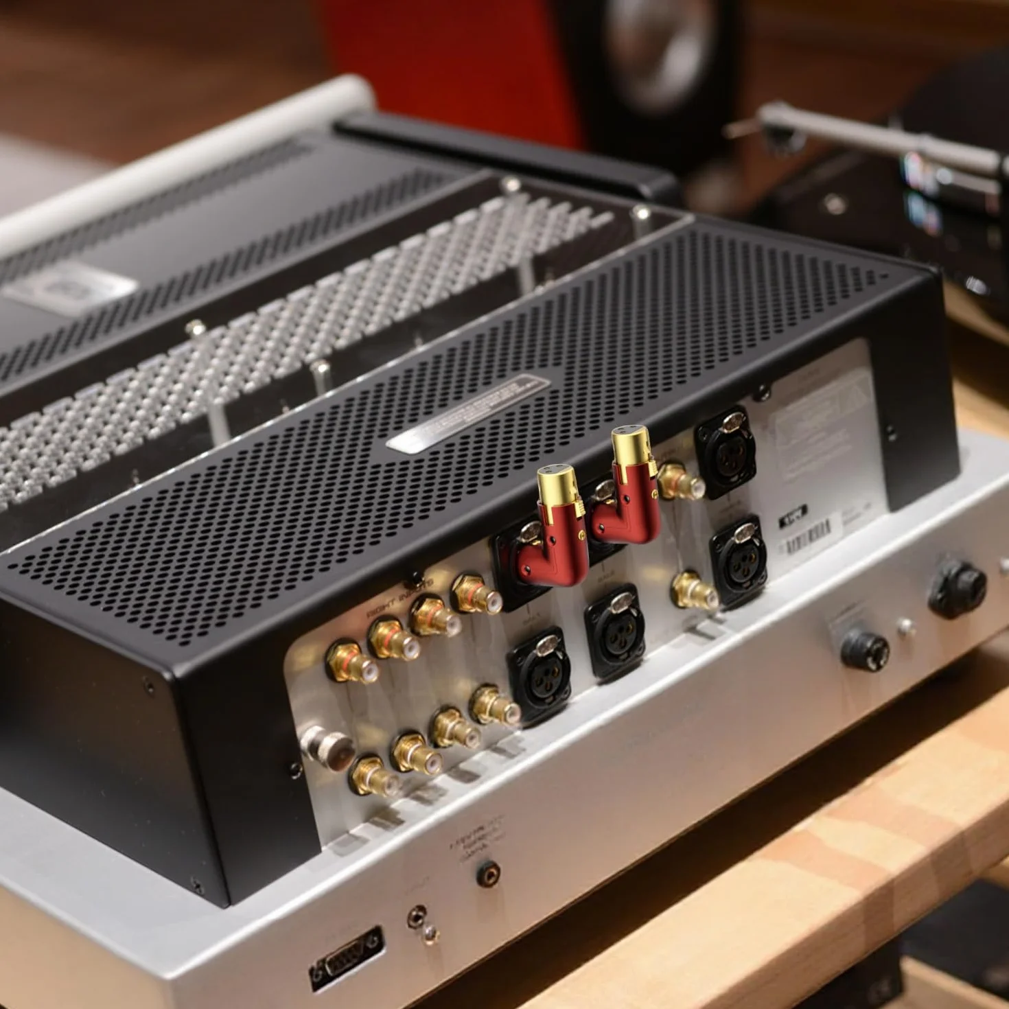 Adattatore XLR a 90 Gradi per Cavo Microfono con Angolo Regolabile, Connettori XLR Maschio a Femmina Professionali Placcati Oro, Confezione da 2 Pezzi