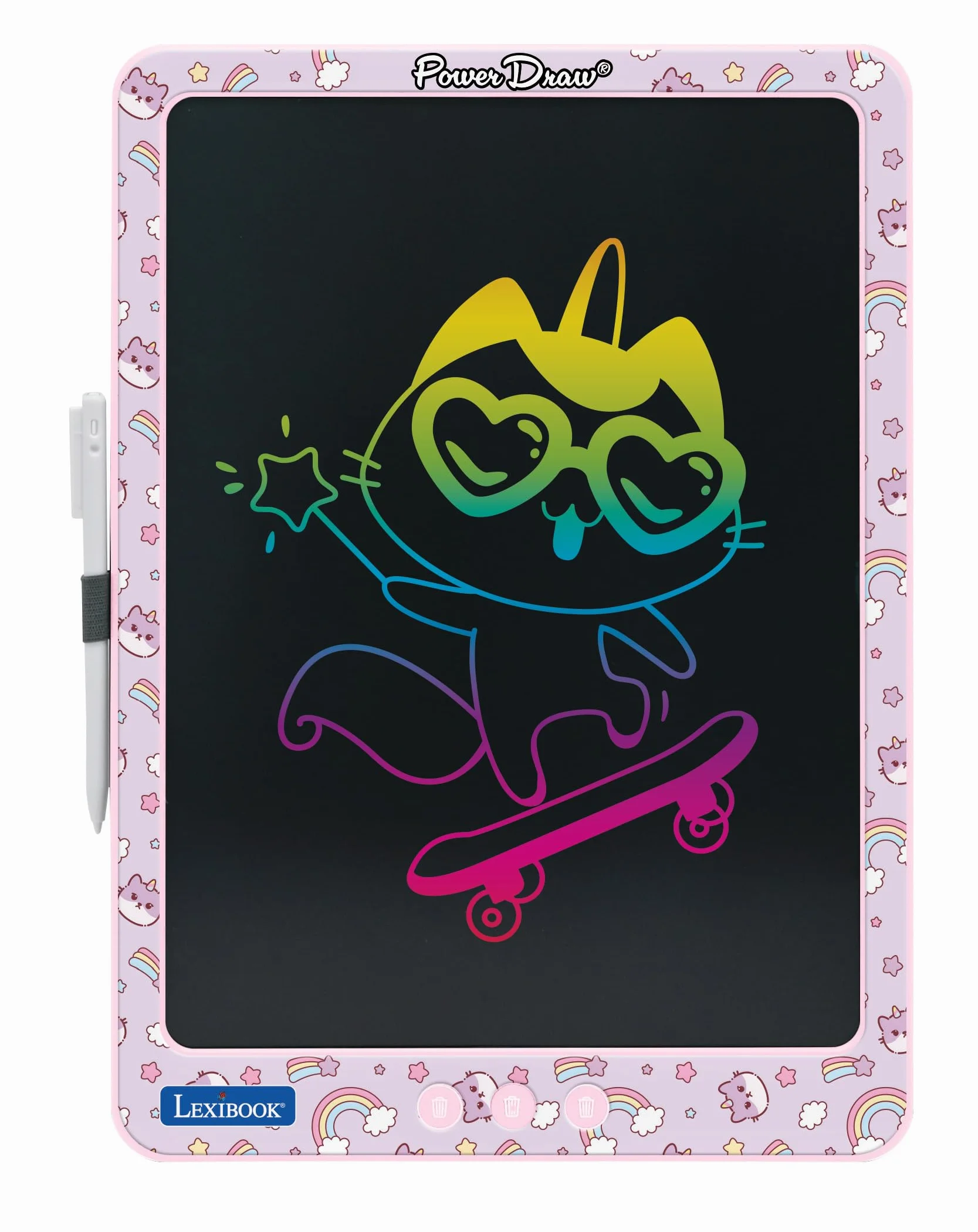 Lexibook Power Draw Lavagna Elettronica 14" LCD E-Ink Rosa CRT14G