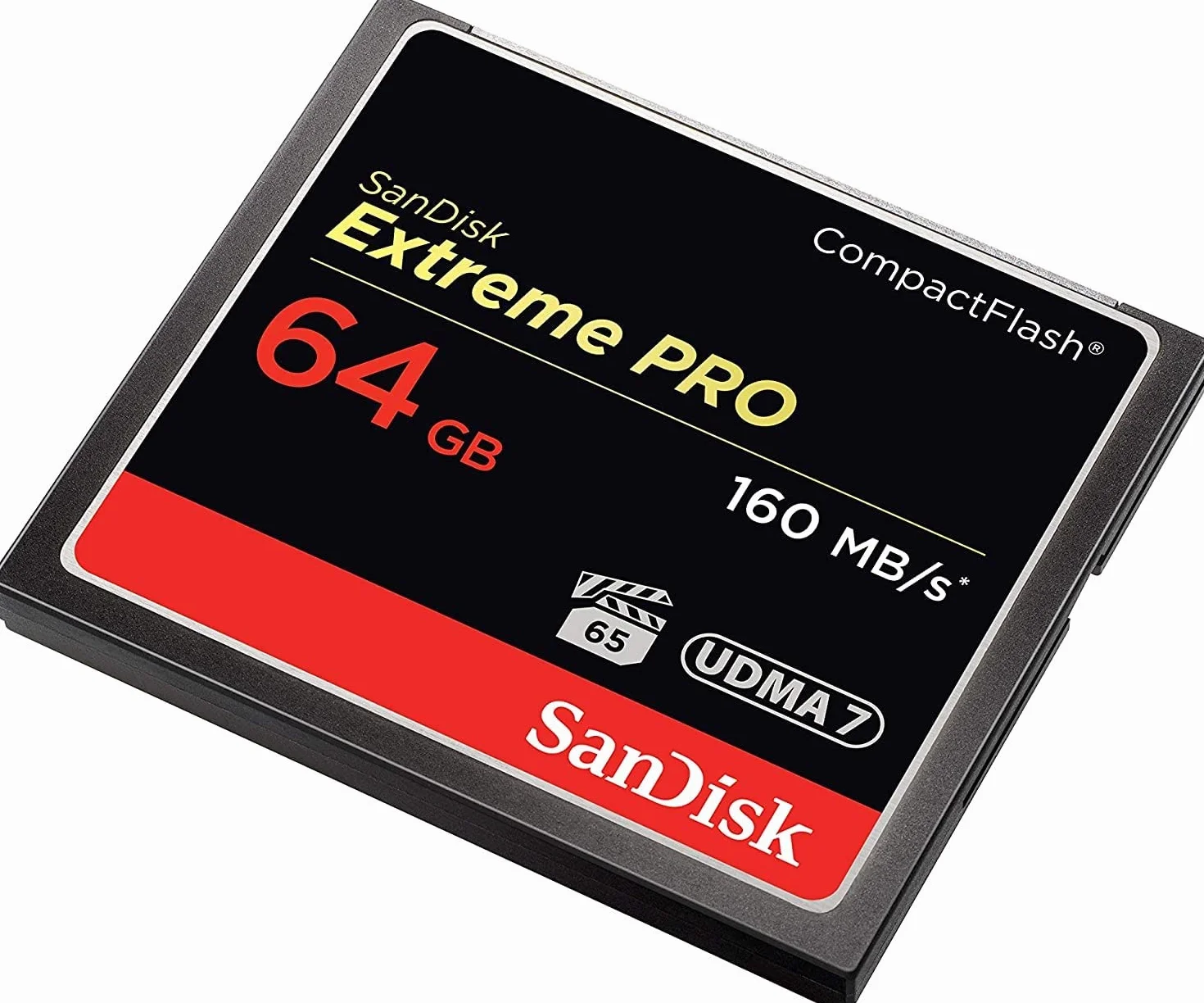 SanDisk Extreme Pro 64 GB 160 MB/s CompactFlash Memory Card - Black/Gold/Red