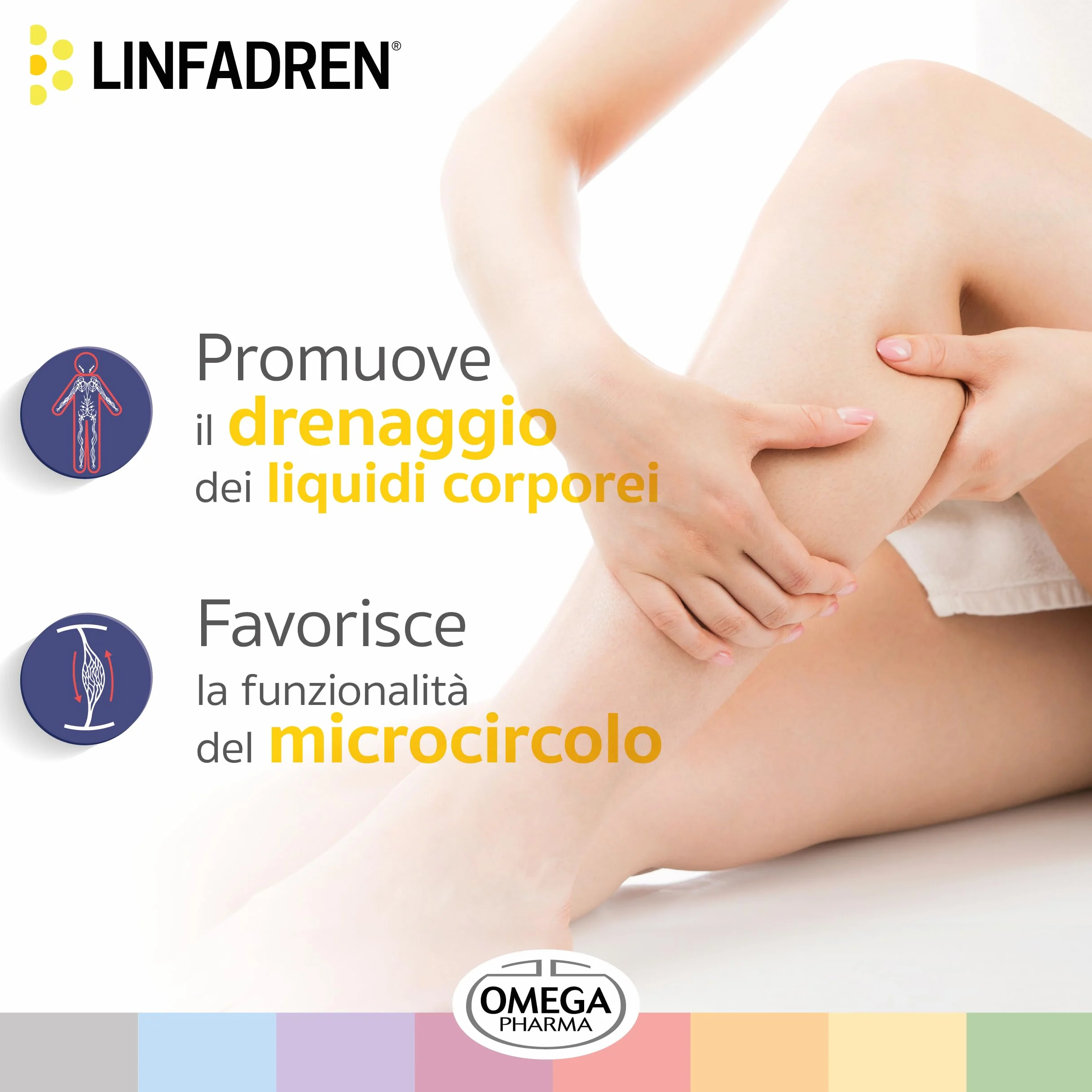 Omega Pharma Linfadren Integratore Alimentare Diosmina Uva Ursina Drenaggio Liquidi Corporei 30 Compresse