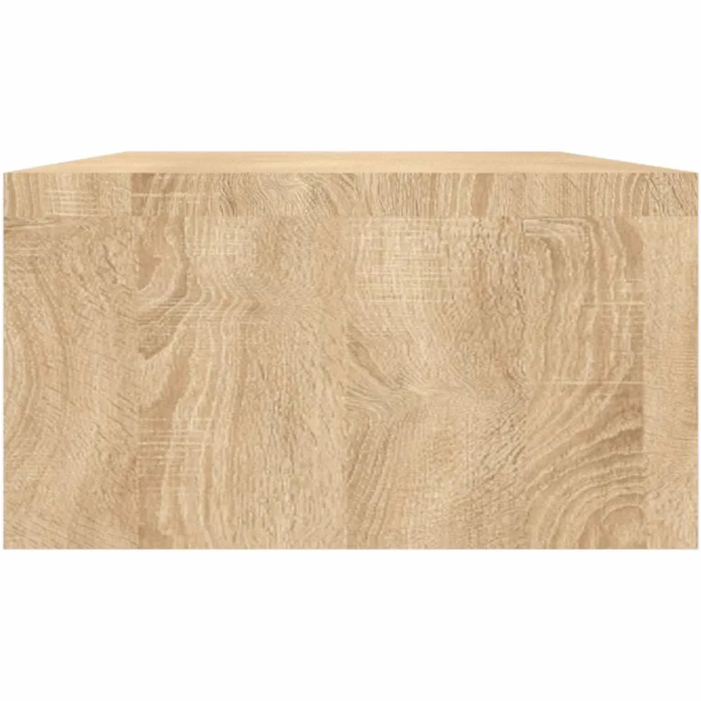 Supporto per monitor, in rovere Sonoma, 100 x 24 x 13 cm, ergonomico da scrivania con ripiano, doppio supporto per monitor per ufficio e home office