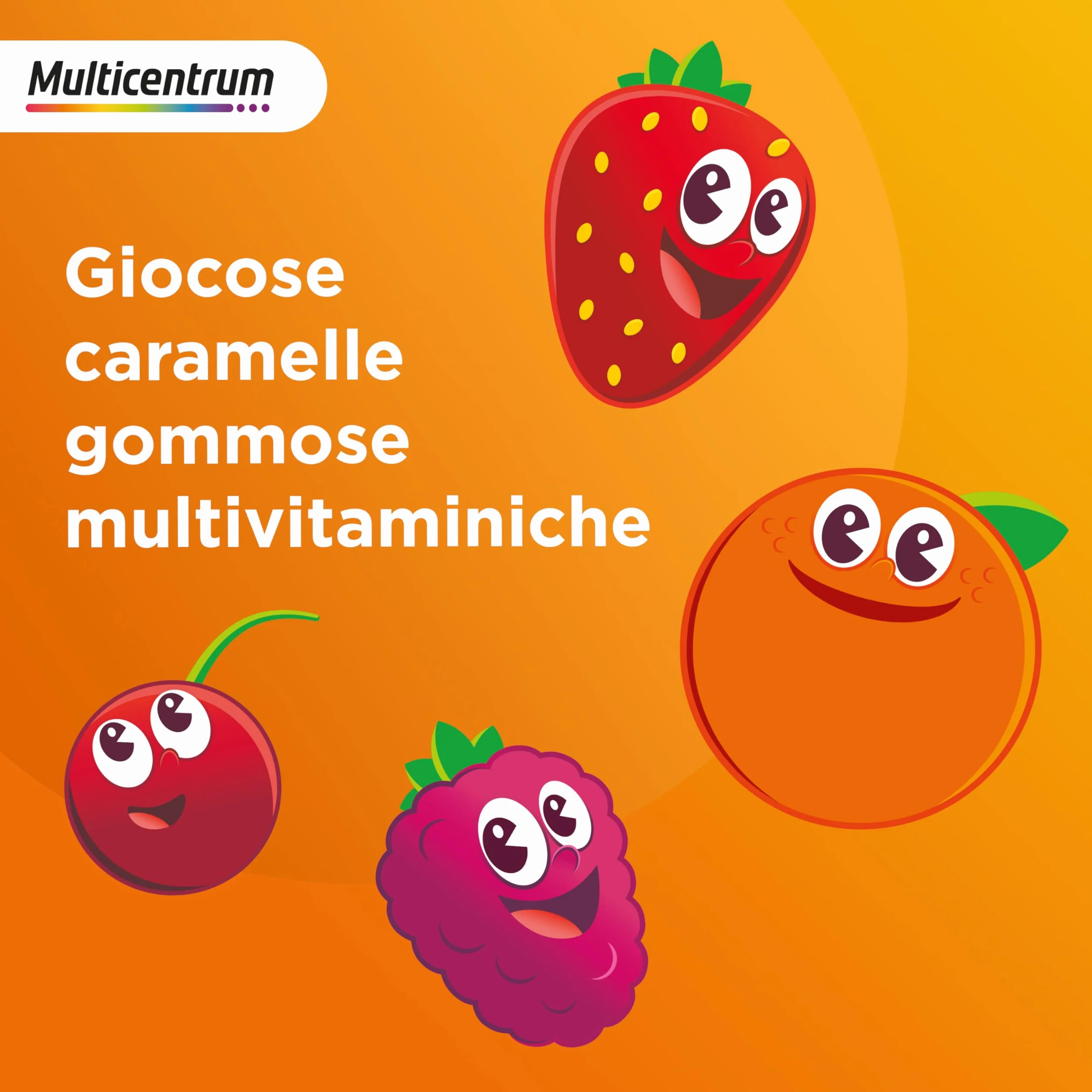 Multicentrum Vitagummy Integratore Alimentare Vitamine Minerali Bambini 3+ Vitamina D Iodio Gusto Frutta Mista 60 Caramelle Gommose