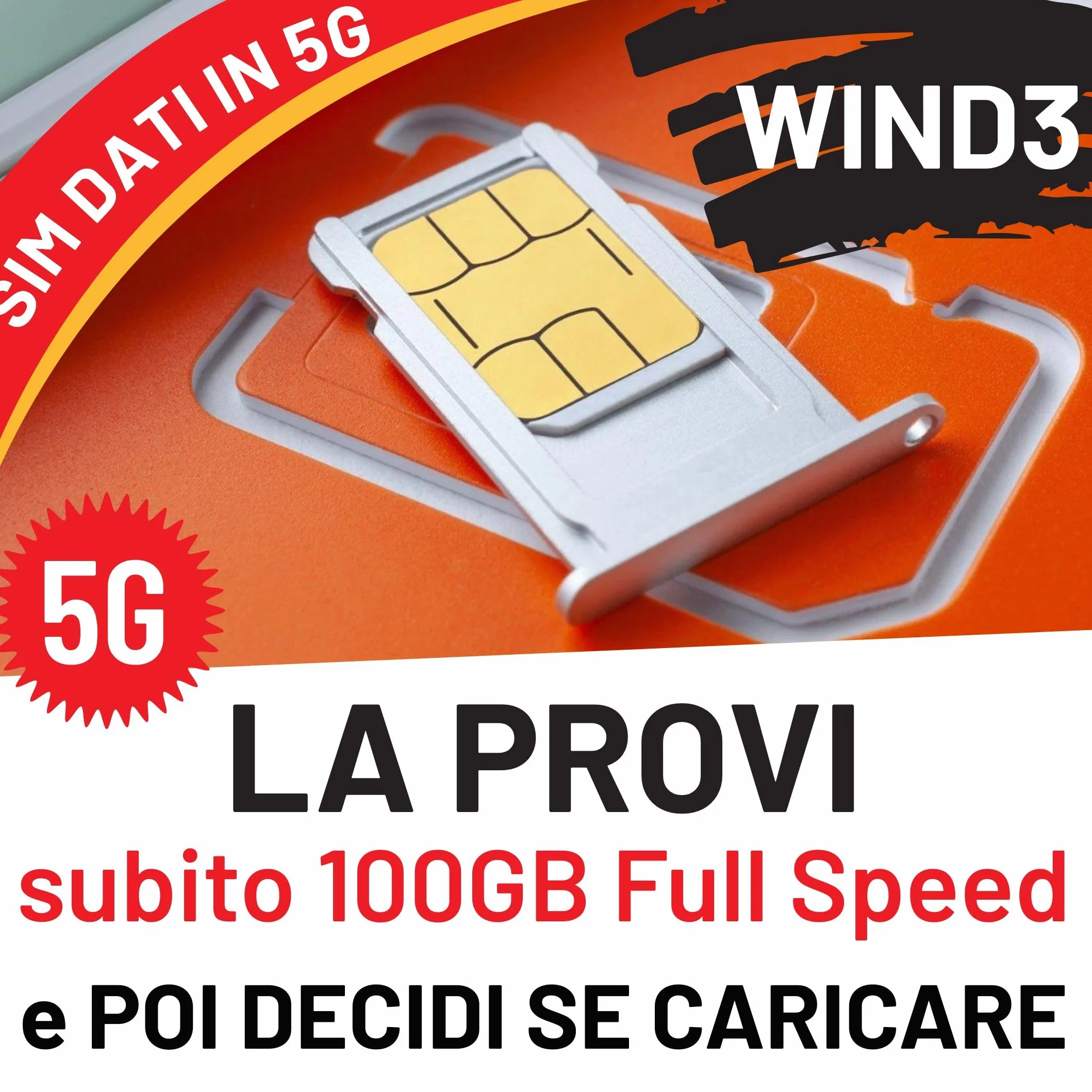 SIM DATI 5G GIGA ILLIMITATI VERI – parti con 100GB di Prova e poi decidi se attivare i Giga illimitati – La Carichi Solo Quando ti Serve – Full Speed Senza Limiti – Hotspot, Streaming & Gaming