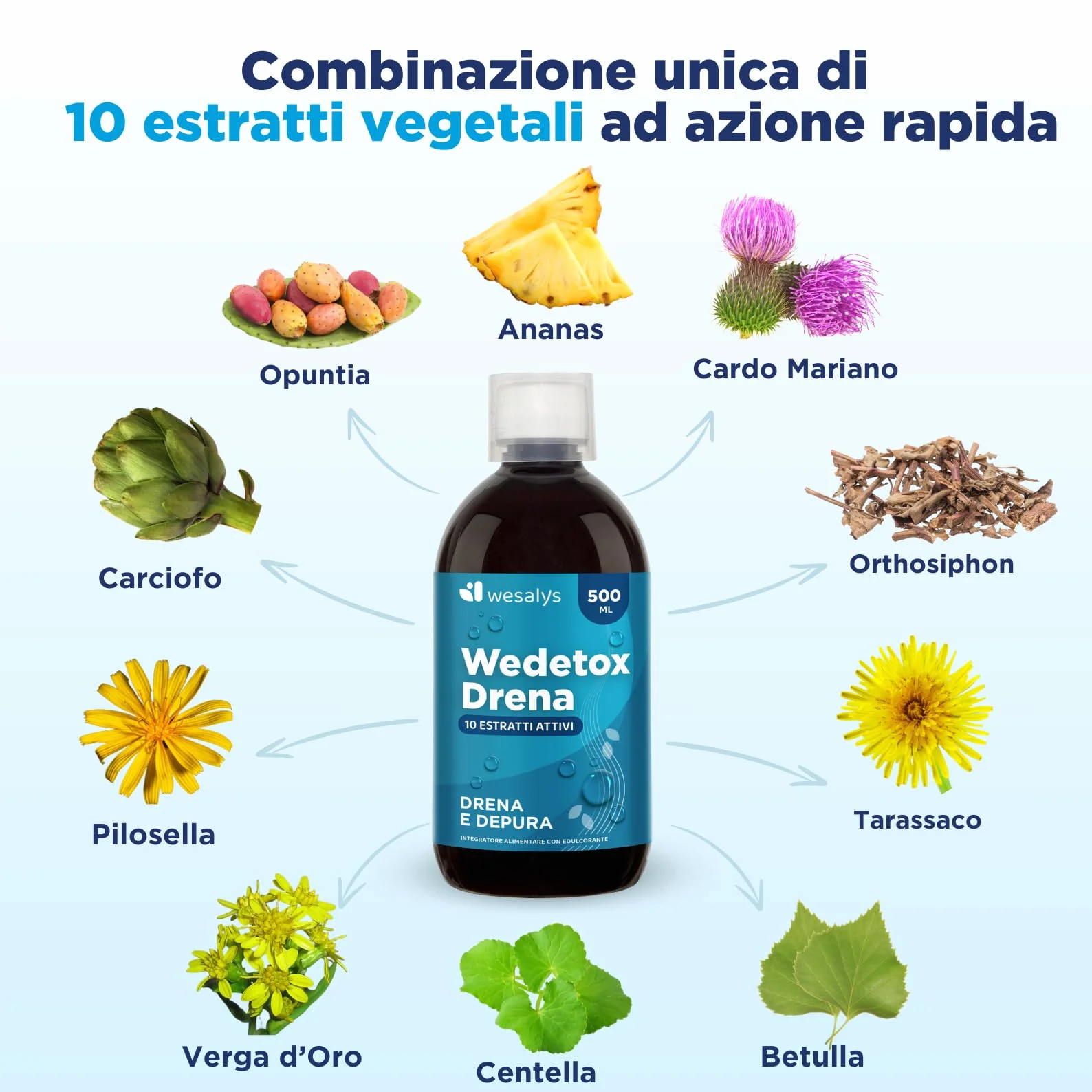Drenante Forte Detox Diuretico contro Ritenzione Idrica, Disintossicante fegato, Anticellulite