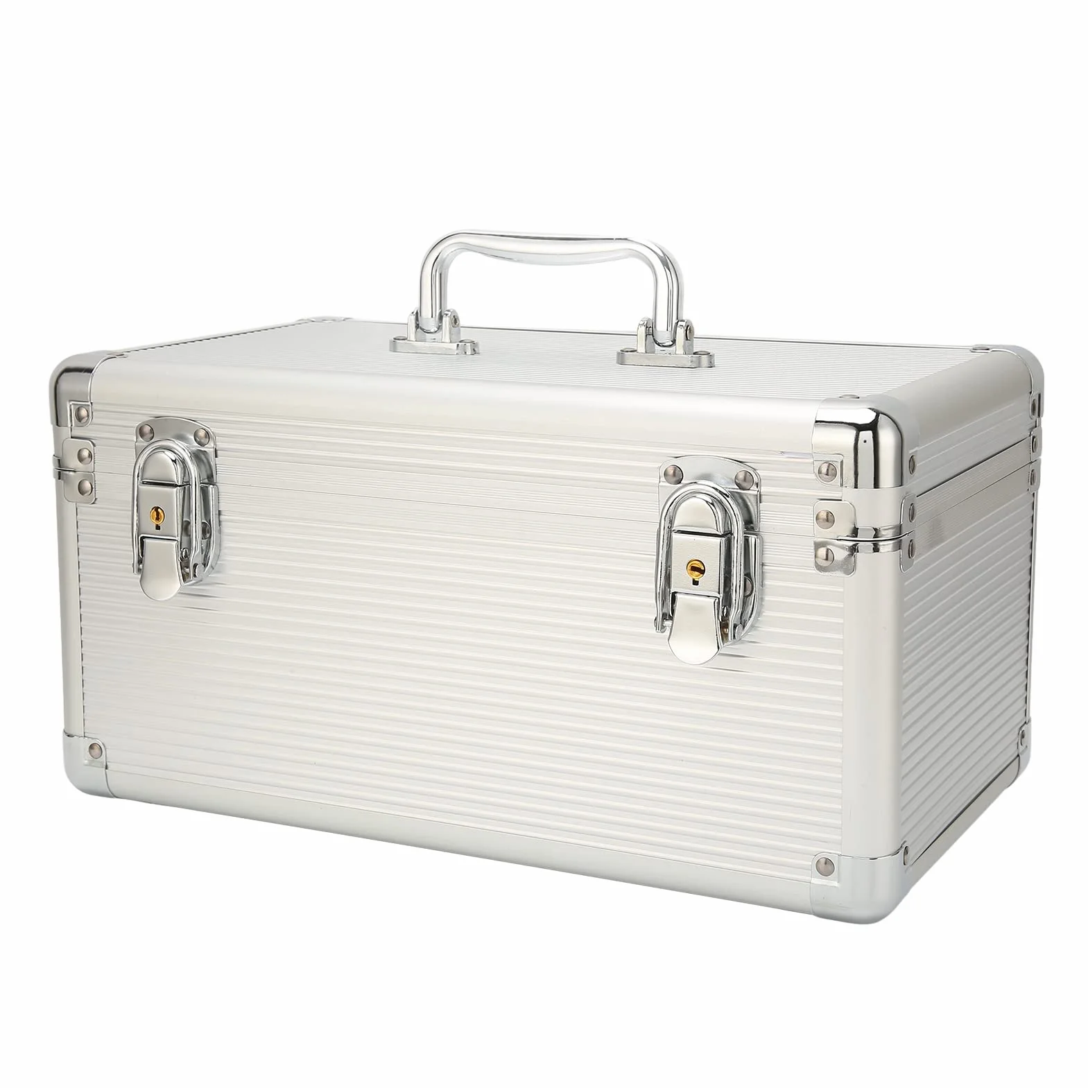 Generic Custodia per Disco Rigido Custodia Antiurto con Serratura per 10 Dischi Rigidi da 3,5 Pollici, Design in Lega di Alluminio, per la Protezione dei Dati