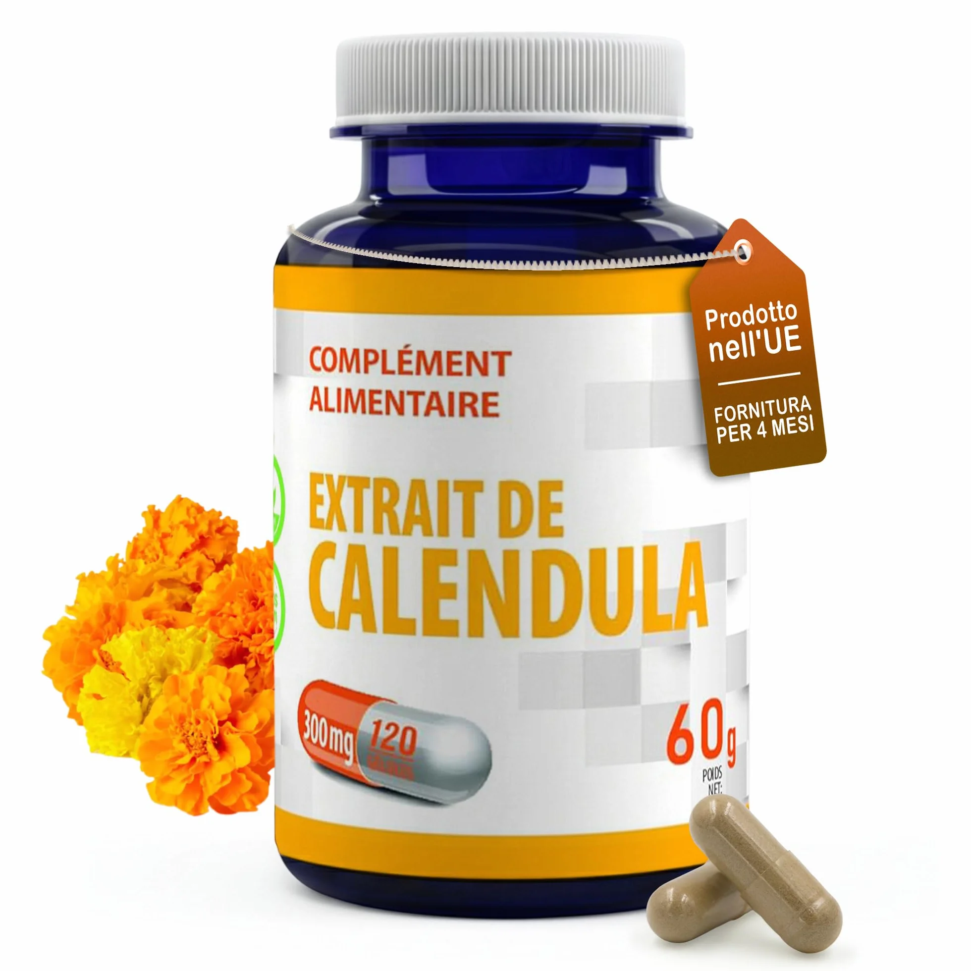 Luteina 30mg, Meso-Zeaxantina 9mg, Zeaxantina 6mg - 120 Capsule Vegane, 300mg