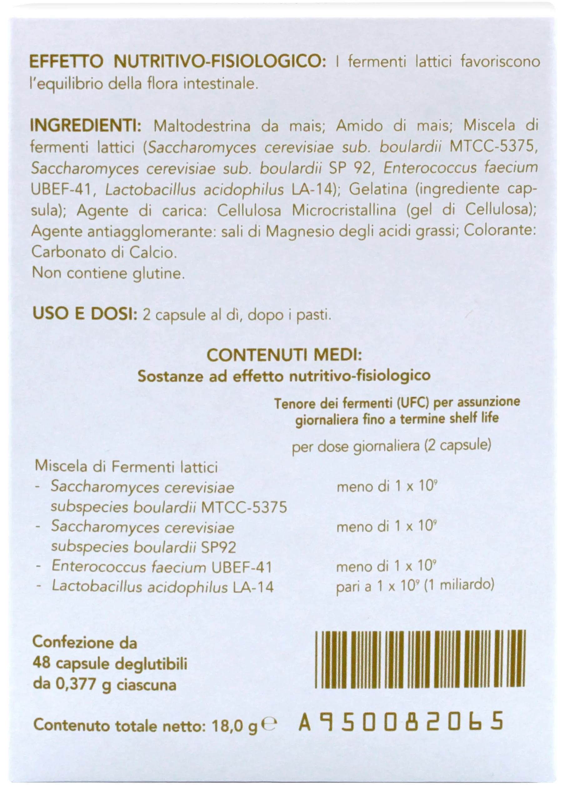 Bromatech Enterelle Plus Integratore Alimentare Fermenti Lattici 18 gr 48 cps