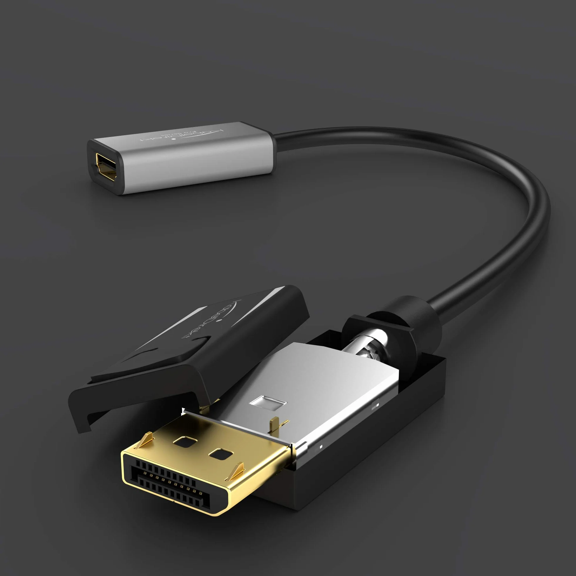 KabelDirekt – DisplayPort per adattatore HDMI – 0,15 m – (4K/60 Hz, contatti dorati 24k, adatto a tutte le schede grafiche con uscita DP)