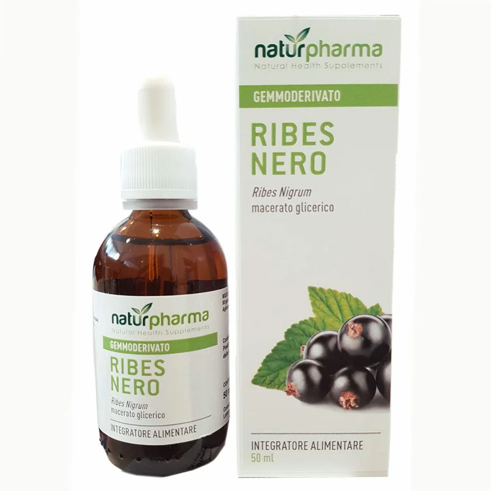 Ribes Nigrum Gemmoderivato Puro 50 ml Macerato Glicerico Tintura Madre Alta Biodisponibilità Ribes Nero concentrato liquido