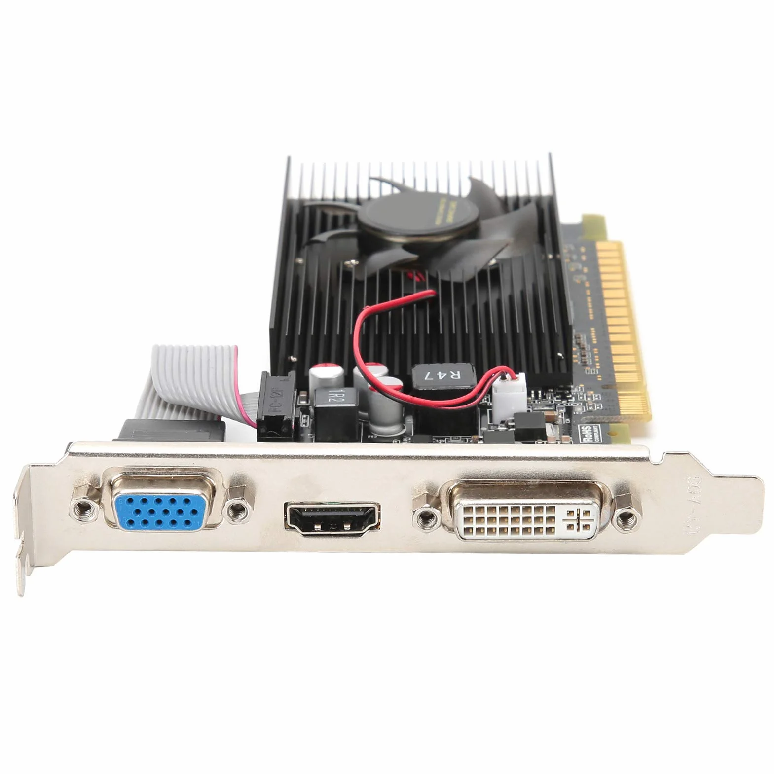 Scheda Grafica GT730 da 2 GB, DDR3, 64 Bit, PCI Express 2.0, 810/1200 MHz, Scheda Video per PC Desktop, Supporta API 3D DirectX 11