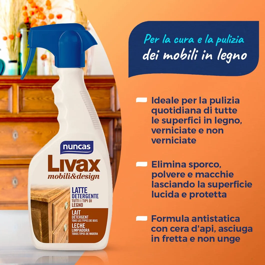 Nuncas Livax Mobili&Design Latte Detergente Legno 500ml