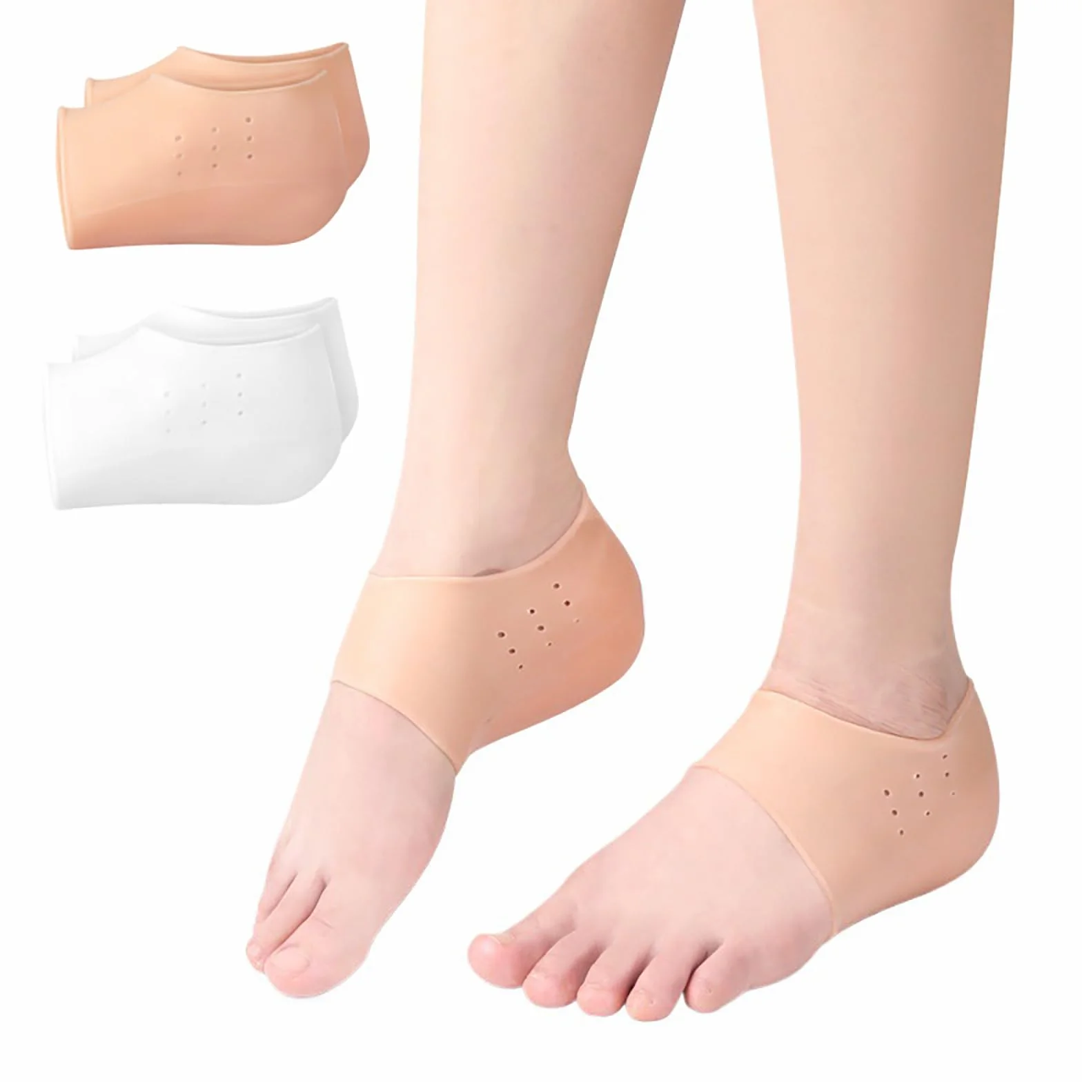 Solette Rialzanti Invisibili Silicone 4cm Skin Color Unisex Massaggio Piede