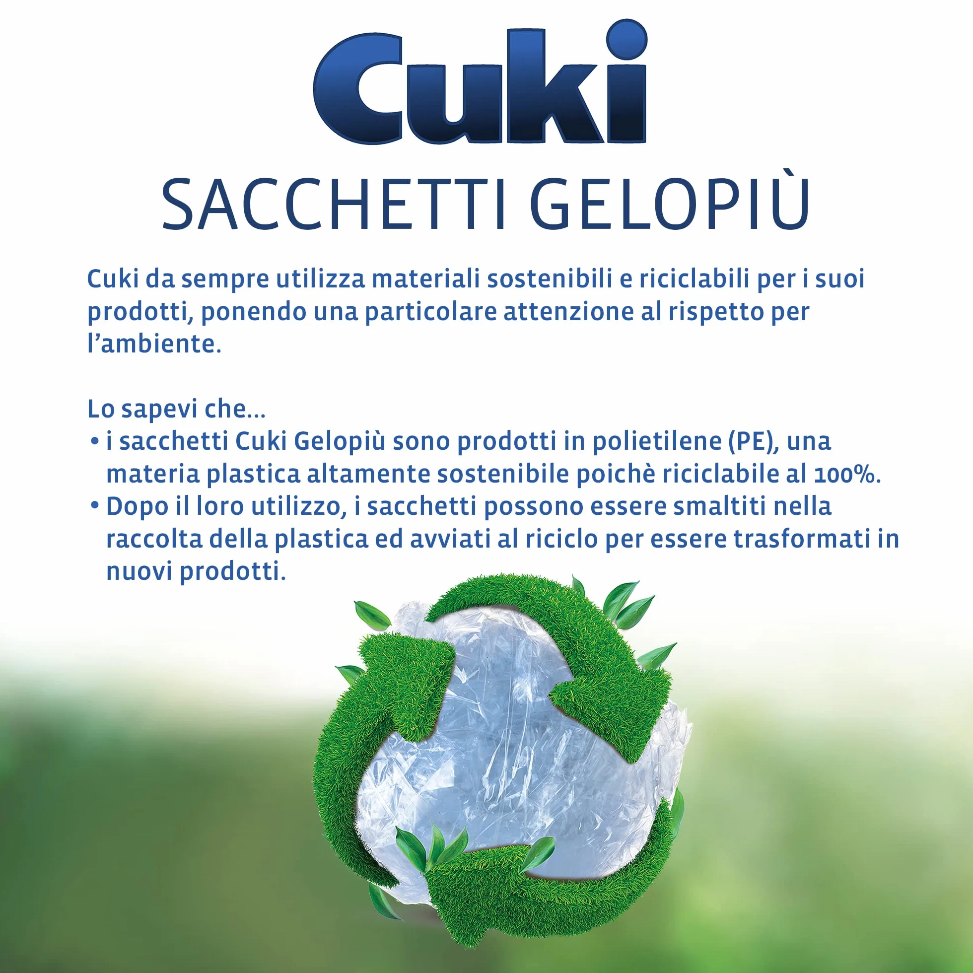 Cuki Gelopiù sacchetti freezer 7 strati 35x50 cm 11 L 40 pz