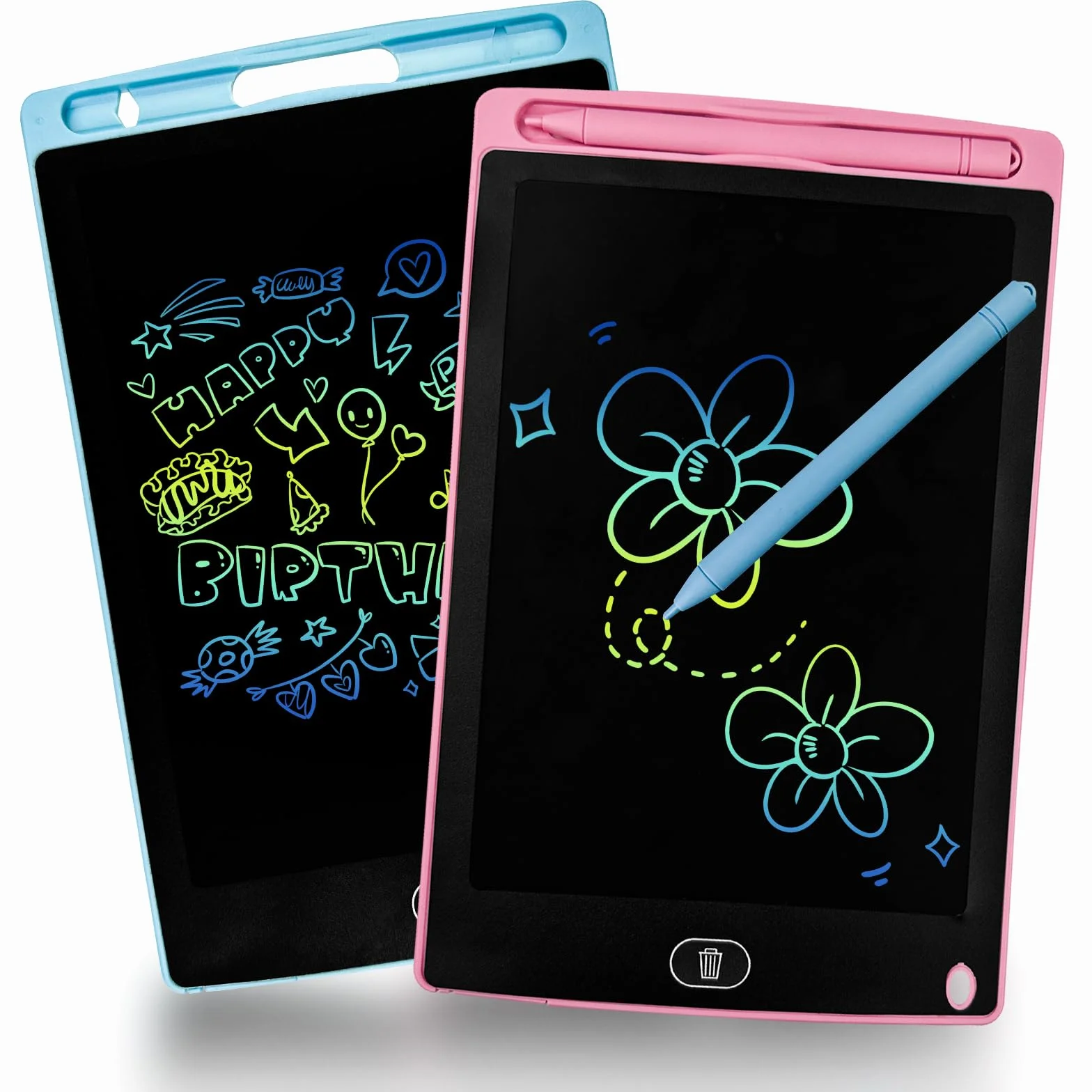 Tavoletta Grafica LCD 8,5 Pollici Scrittura con Penna Lavagna Portatile da Disegno per Bambini Blu Rosa