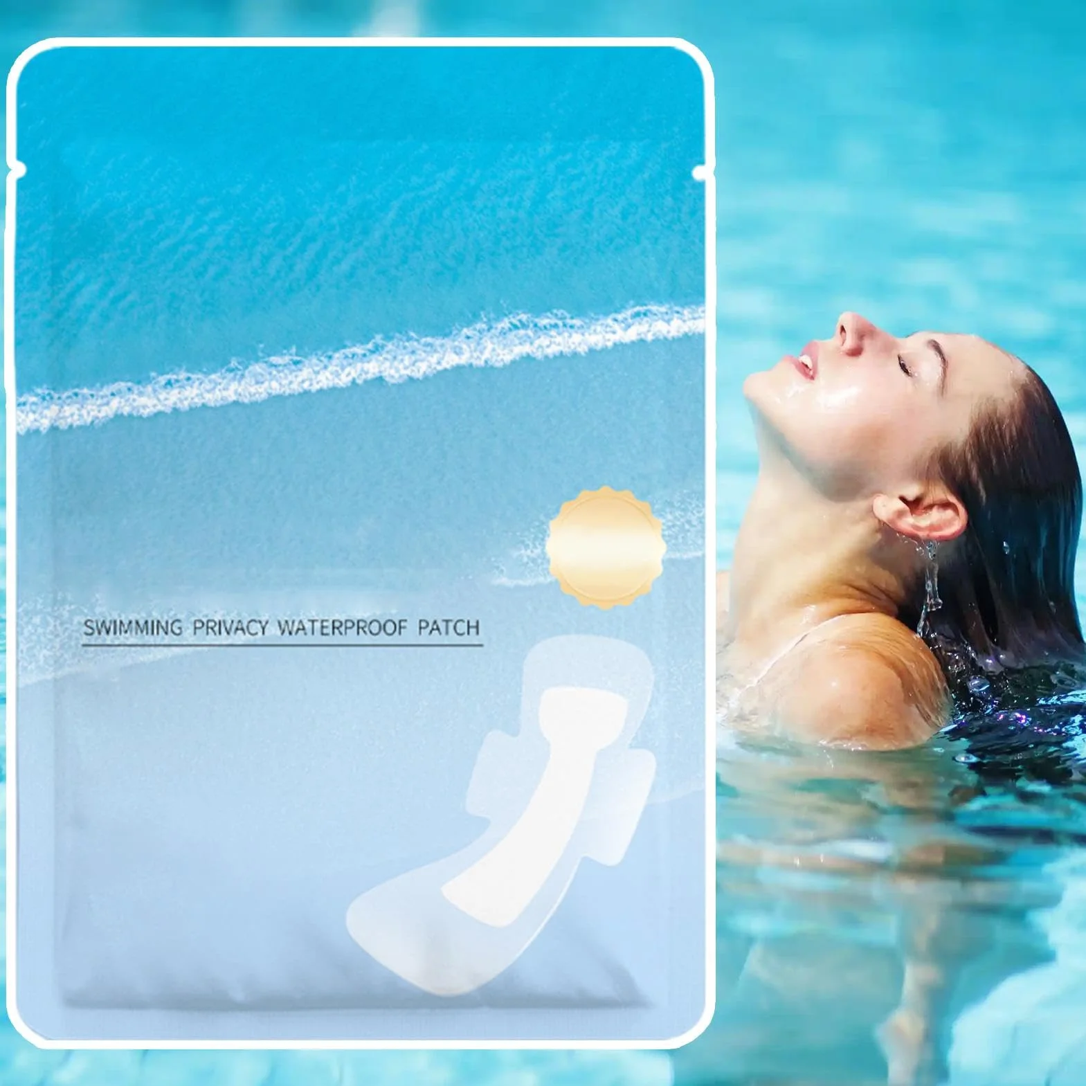 Assorbenti per il nuoto impermeabili 4 pezzi protezioni igieniche portatili donna