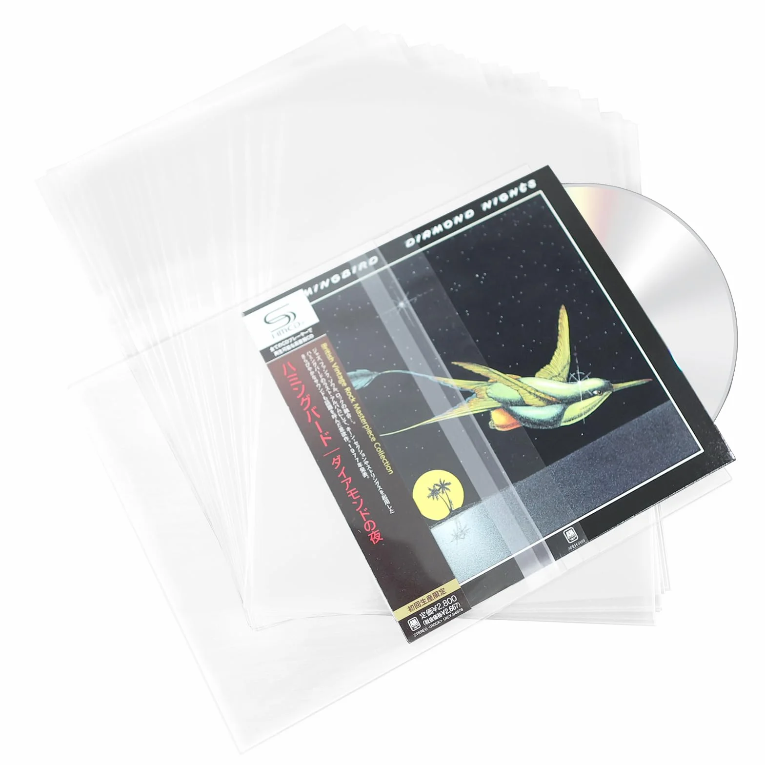 MayRecords 50 pz risigillabili 4,7 Mil di plastica Manicotti esterni per Mini LP SHM-CD Buste di carta - Custodie protettive trasparenti in vinile per collezionisti CD