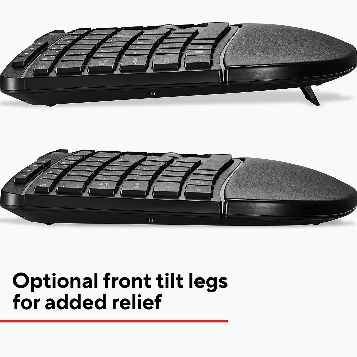 Staples TECH Tastiera Ergonomica Senza Fili - USB, Nero