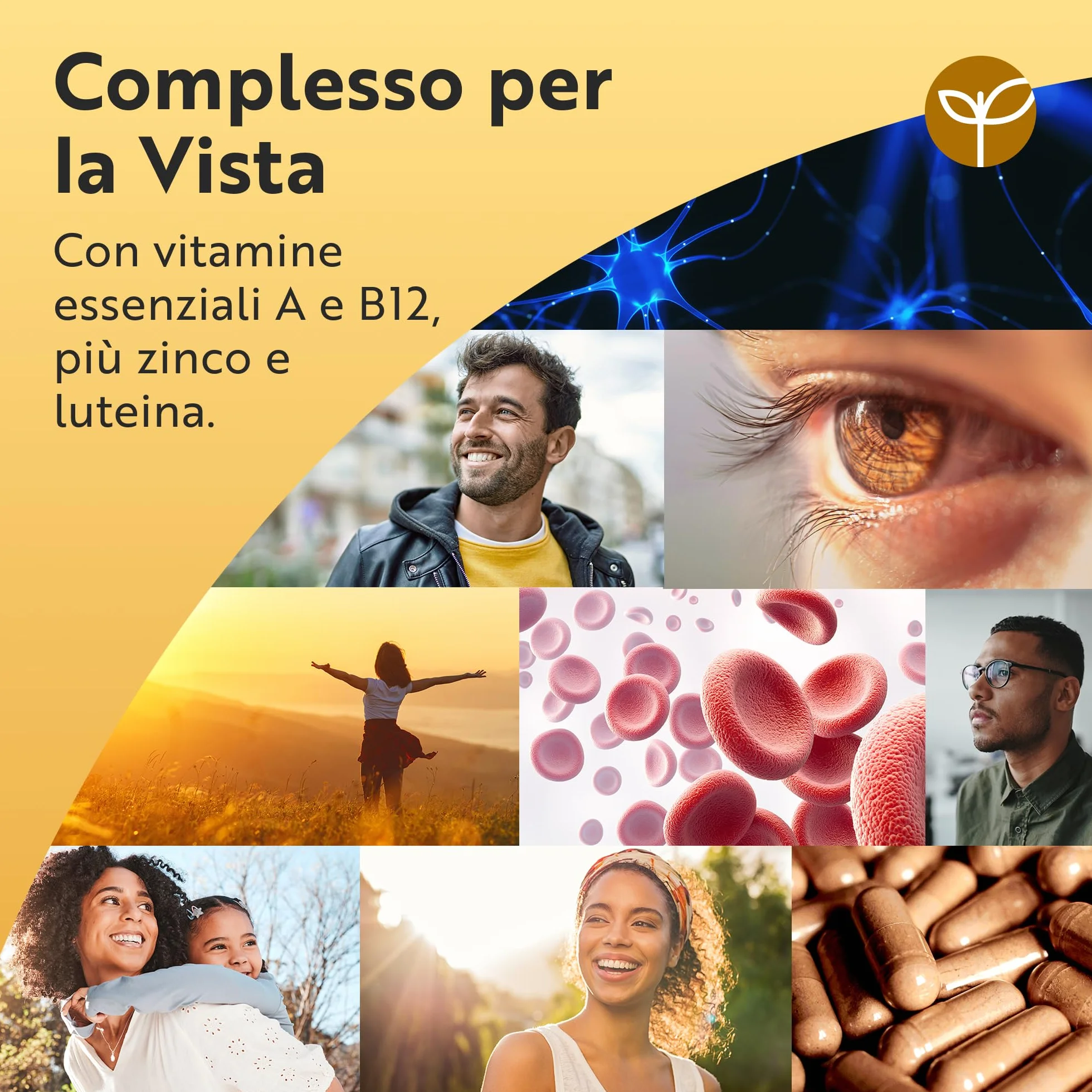 Nutravita Integratore di Luteina per Occhi - 90 Capsule Vegane - Luteina e Zeaxantina, Vitamina A, B12, Zinco