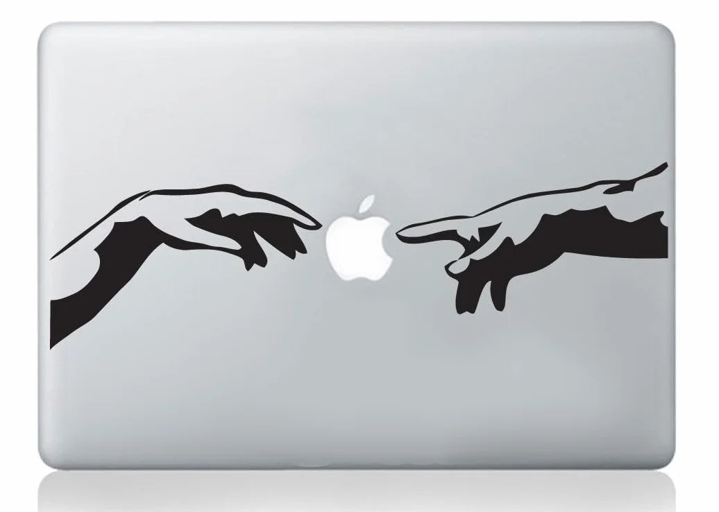 Adesivo portatile Creazione di Adamo Michelangelo Buonarroti Adesivo il computer portatile macbook decalcomania arte Mela decorazione