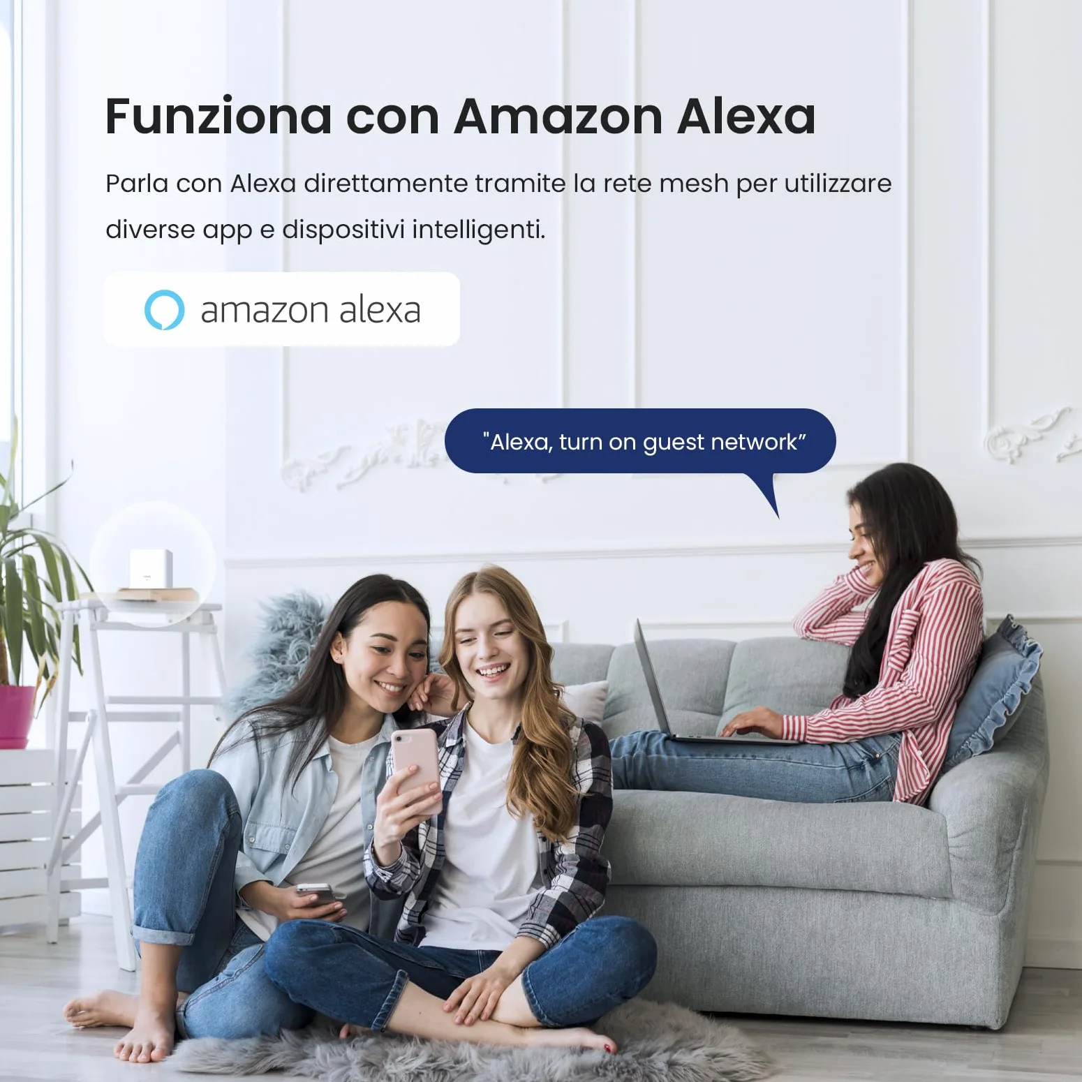 Tenda MX3(2 Pack) Wifi 6 Mesh AX1500, Sistema Mesh WiFi 6 per tutta la casa, MU-MIMO, Copertura fino a 2,000ft², Porte Gigabit, Controllo Parental, Facile installazione,TWT, WPA3, APP, IPTV