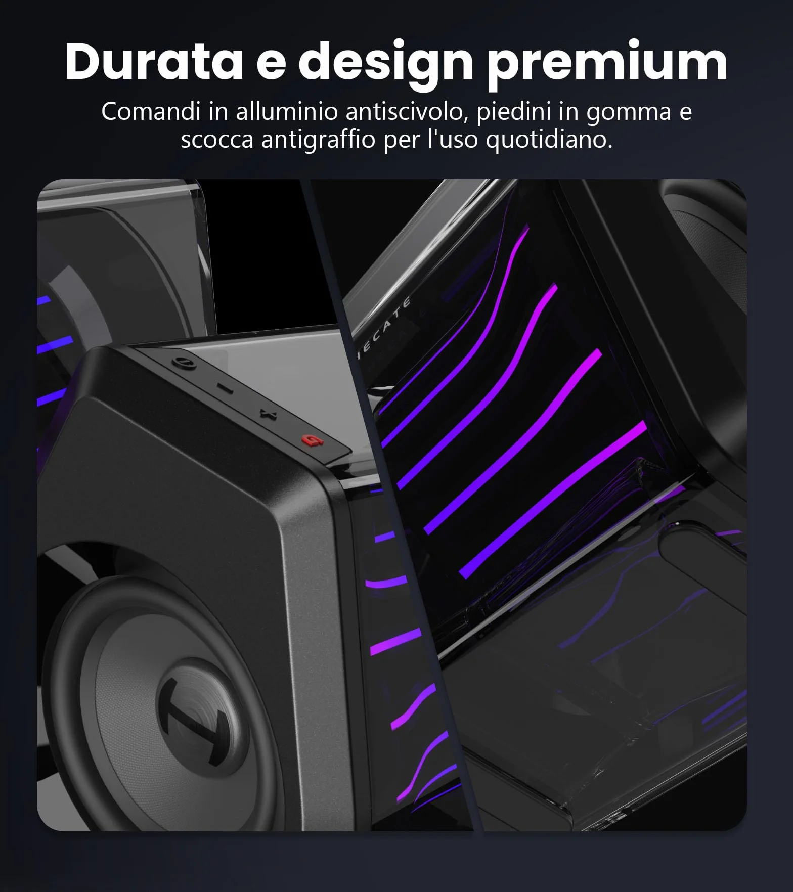 Edifier G2000 Pro Casse Gaming 2.0 RGB 32W RMS 64W Picco TempoFlow™ 270° Surround Virtuale 7.1 Bluetooth 5.4 USB-C AUX PC PS5 Nero