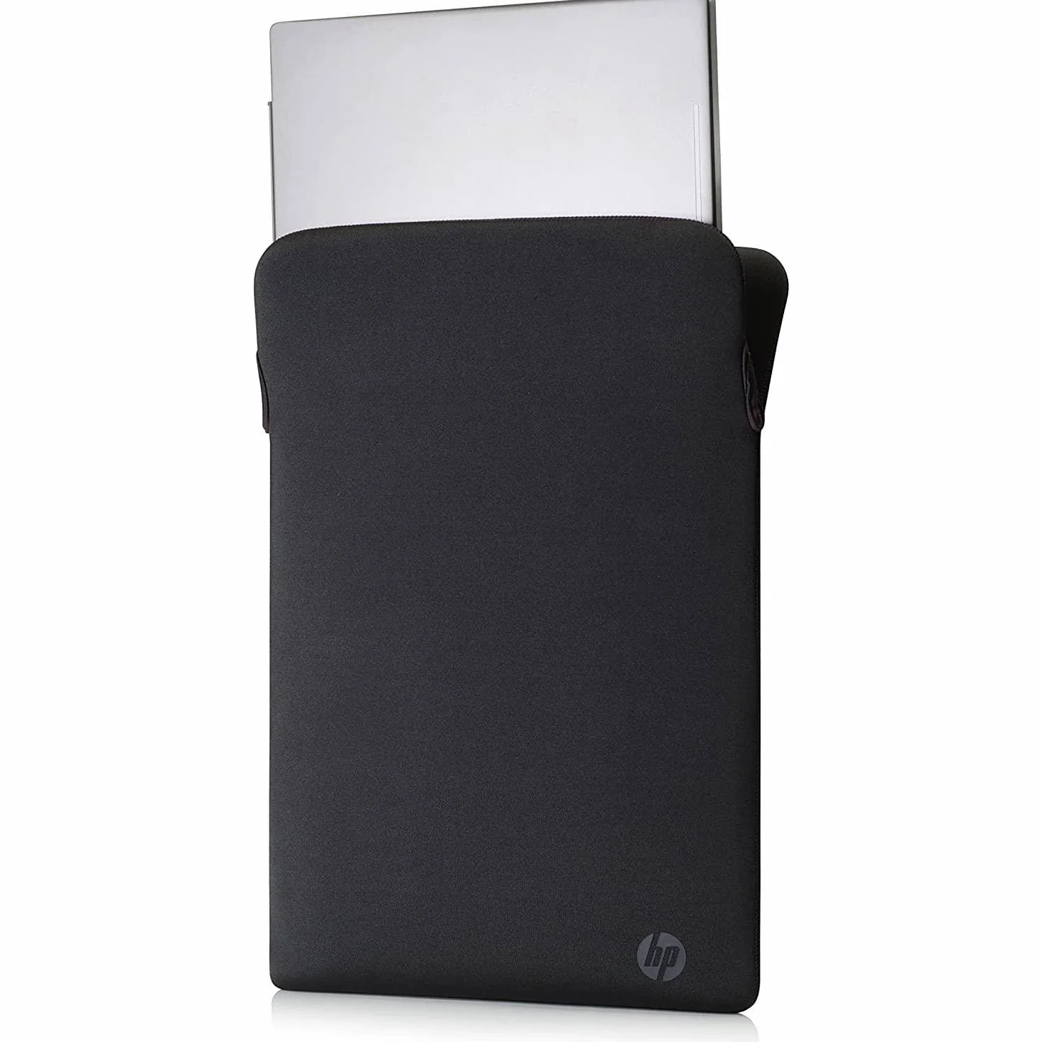 HP Custodia Protettiva Reversibile per Laptop Portatili fino a 15,6 Pollici, Profilo Sottile e Senza Cerniera, Tessuto in Neoprene Disinfettabile e Lavabile in Lavatrice, Colore Grigio/Malva