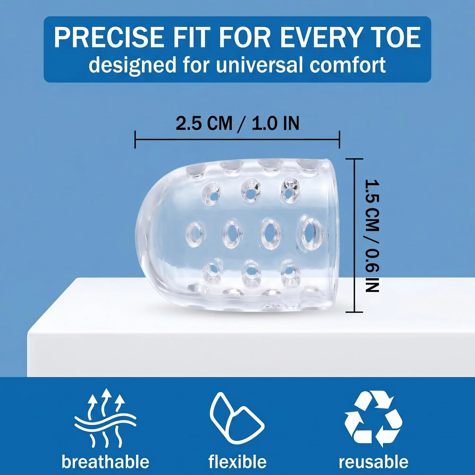 Protezioni per dita in silicone trasparenti 50 pezzi