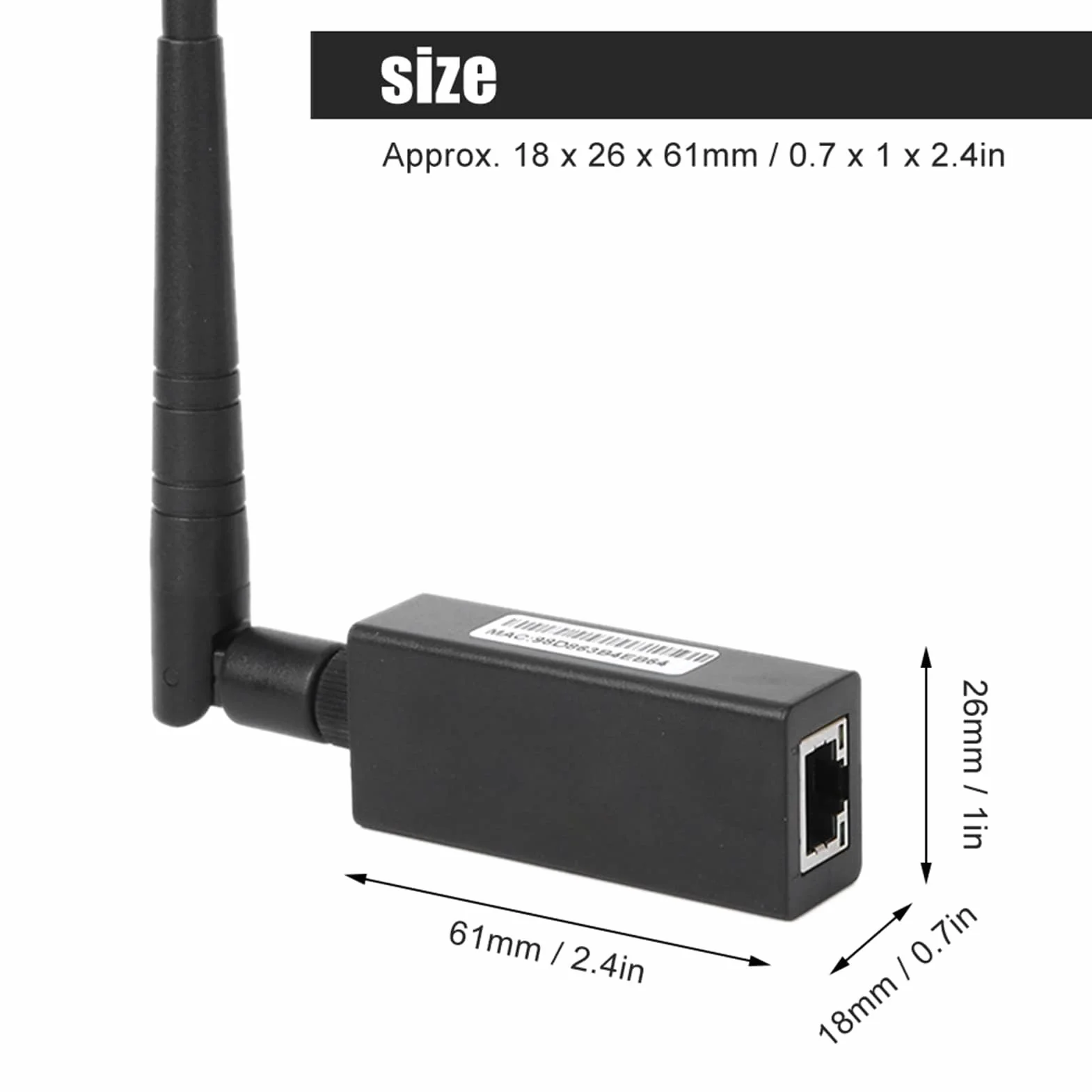 Server di Dispositivi Seriali WiFi con Antenna Esterna RJ45 Ethernet