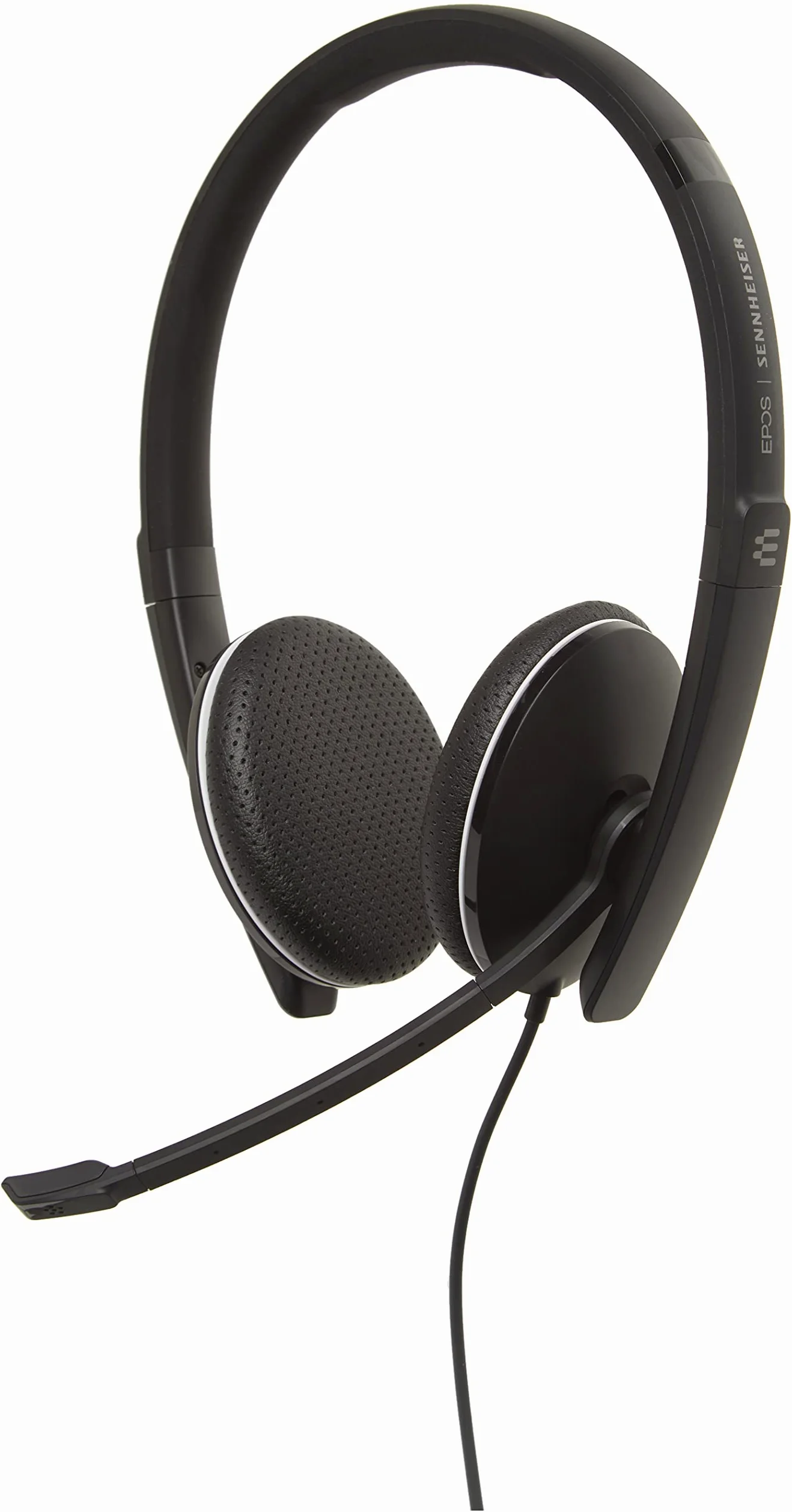 Sennheiser SC 165 USB (508317) - Cuffie binaurali per uomini d'affari, con audio stereo HD, microfono con cancellazione del rumore e porta USB, colore: Nero
