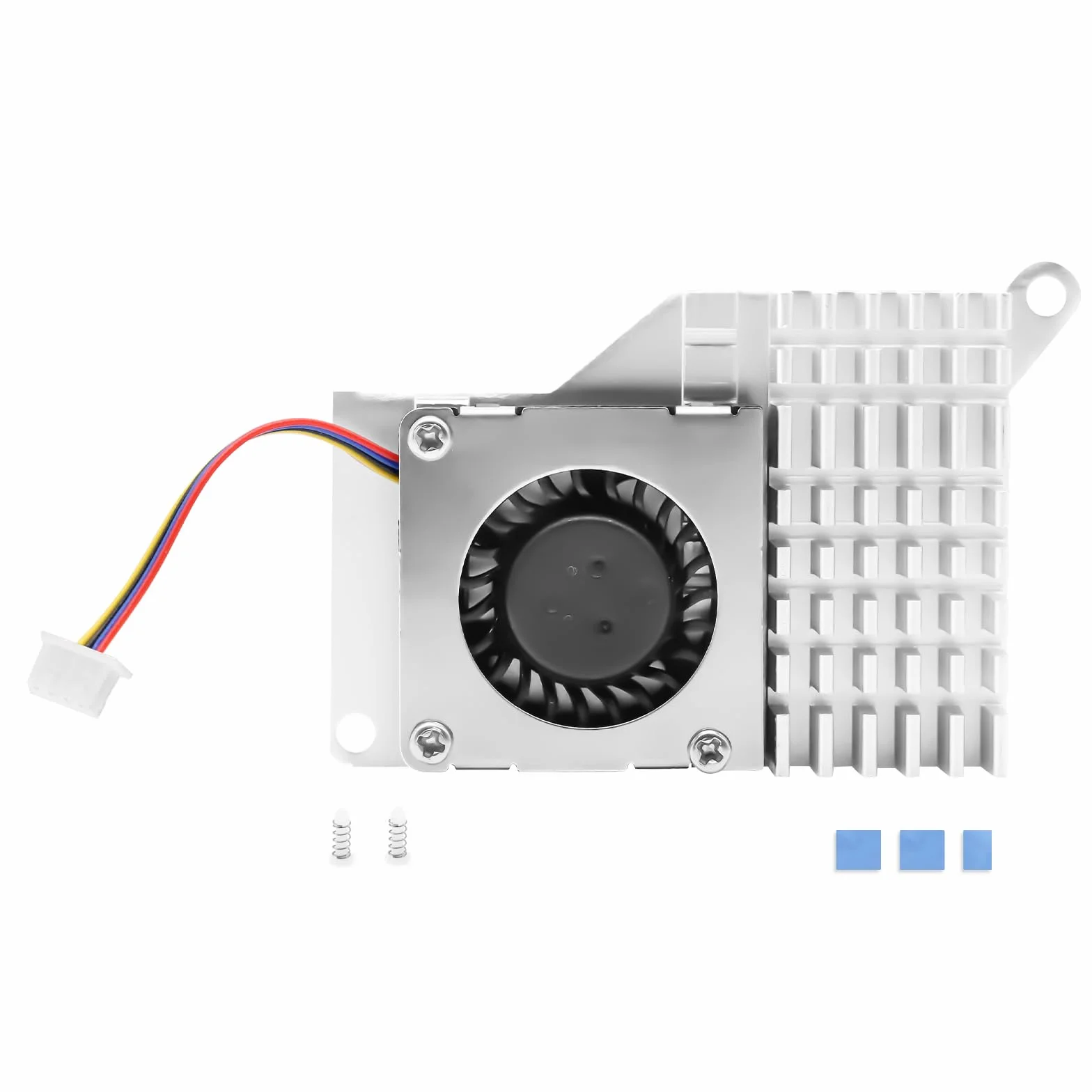 Active Cooler per Ras-Pi 5 Binghe Raffreddatore attivo Radiatore Raffreddamento attivo con ventola a temperatura controllata Dissipatore in alluminio Compatibile con Ras-Pi 5