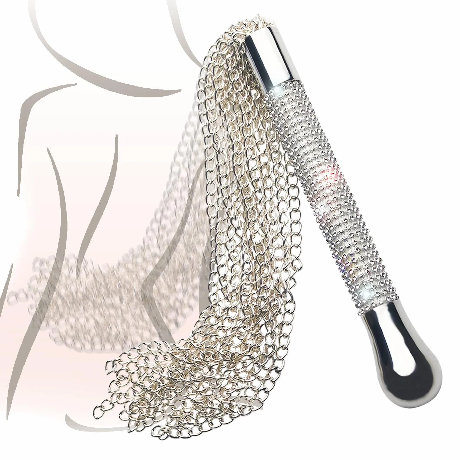 Frusta Erotica a Catena in Metallo, Whip Bondage per Coppie Giochi di Ruolo SM Sex Toys