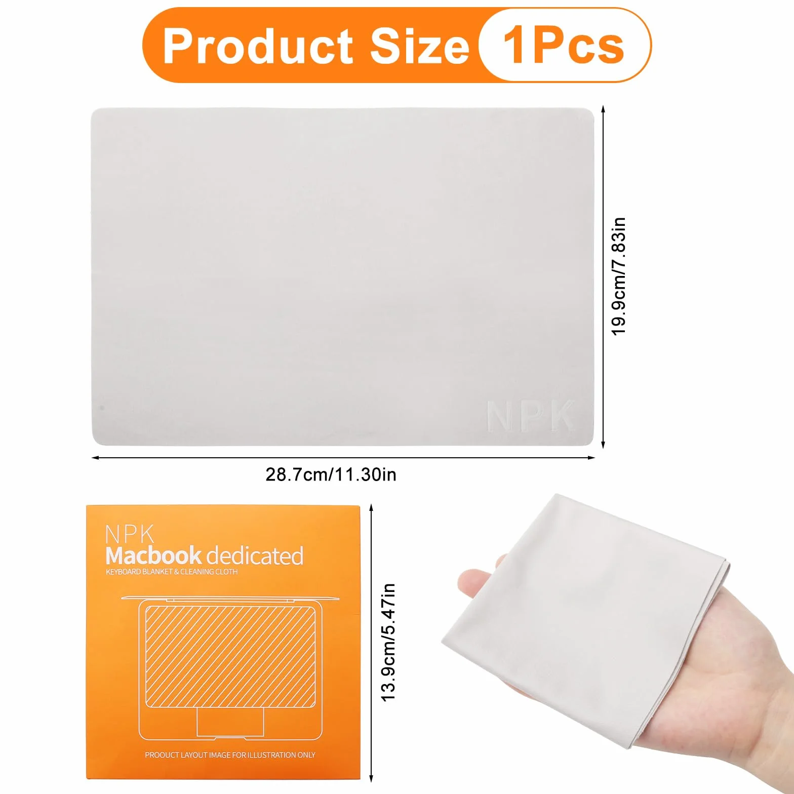 Screen Protezione Imprint Tastiera Fodera, Protezione Tastiera in Microfibra per Tastiere Copri Tastiere Panno di Pulizia Compatibile con MacBook Pro 13"/14"/MacBook Air Panno Protettivo