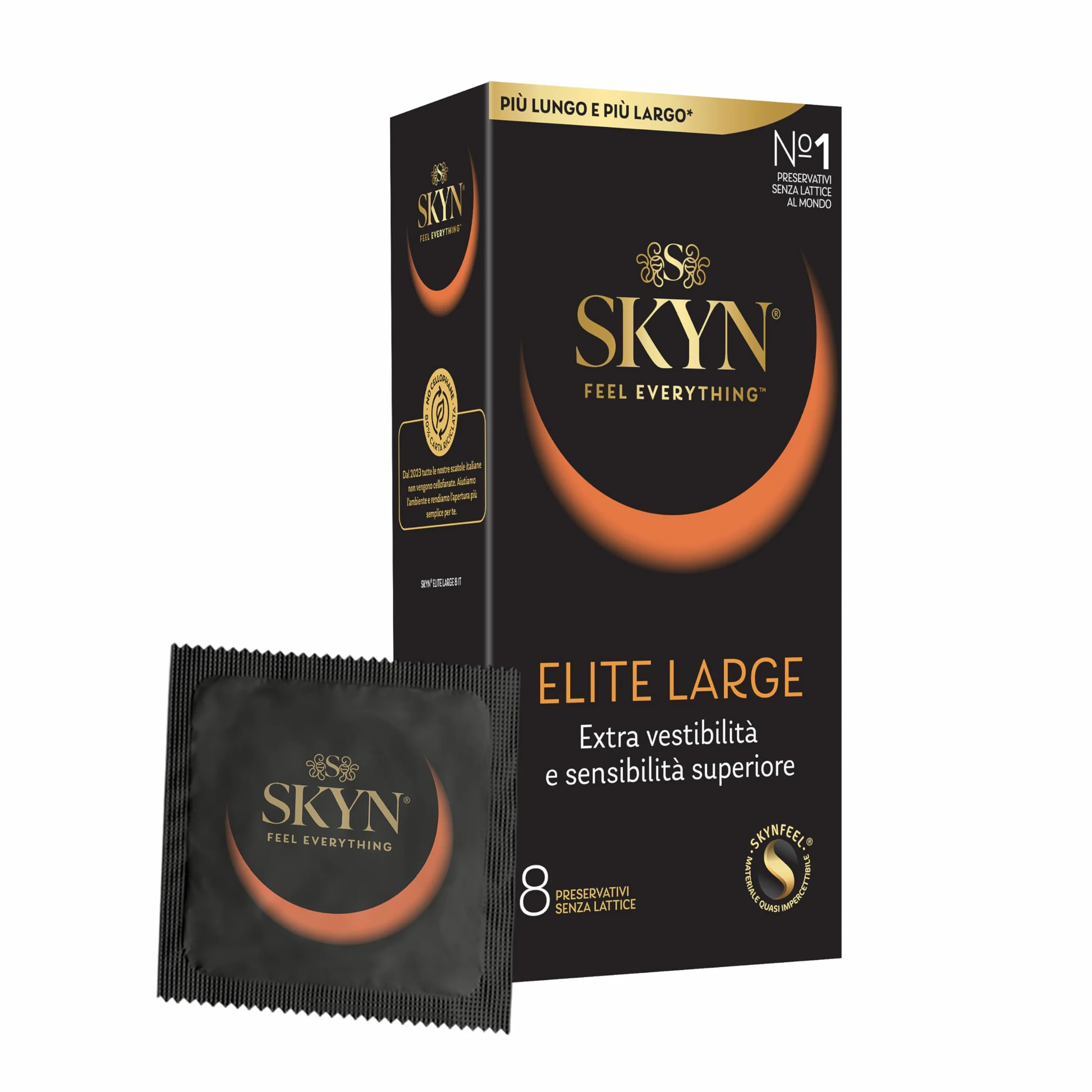 SKYN Elite Large Preservativi Senza Lattice in Poliisoprene Extra Sottili 8 Pezzi