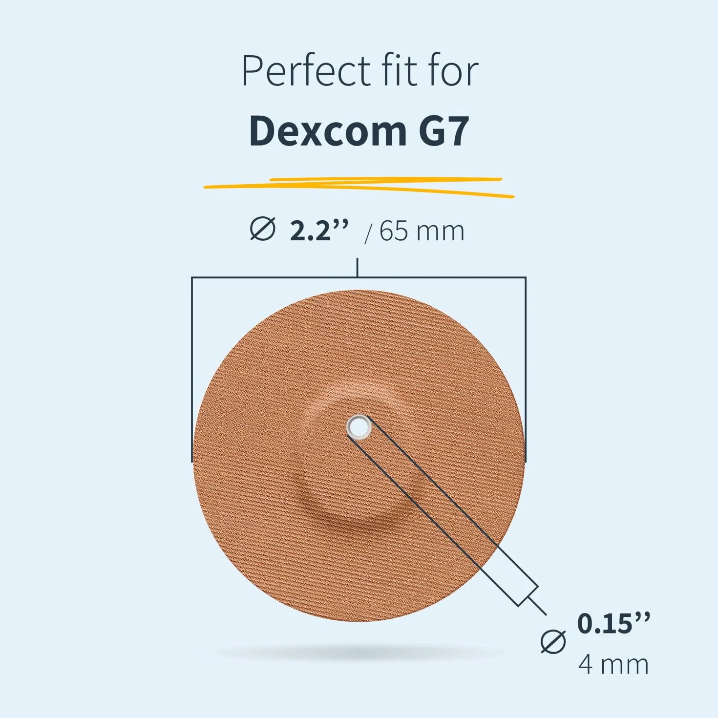 Dexcom G7 cerotti sensore con foro di ventilazione Overpatch 65mm impermeabile traspirante Rainbow