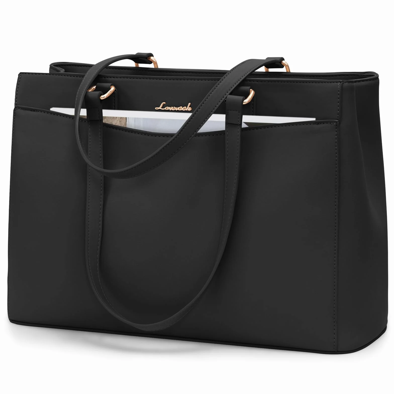 LOVEVOOK Borsa Donna Grande, PU Pelle Borse da Lavoro Università Tote Bag porta PC, Elegante Borsa Tracolla per Ufficio University Docente Scuola