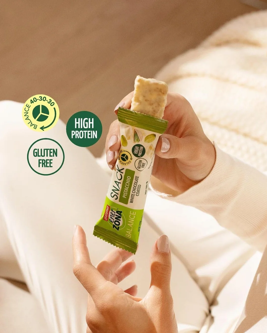 Enervit Enerzona Protein Snack 40-30-30 Gusto Pistacchio 15 Barrette Proteiche 27gr