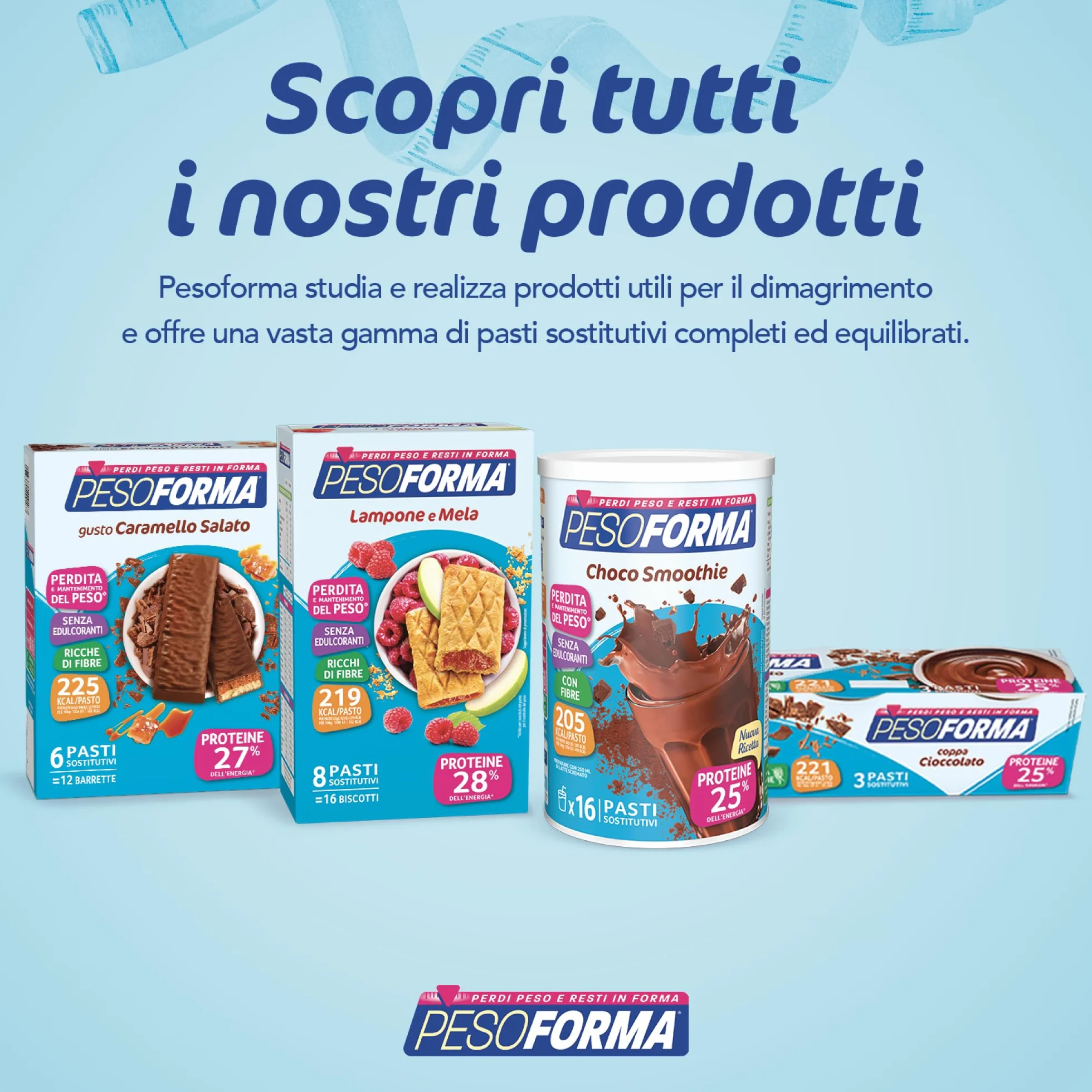Pesoforma Barrette Cioccolato Fondente Amabile 236 Kcal Pasti sostitutivi dimagranti Ricco in proteine 6 pasti