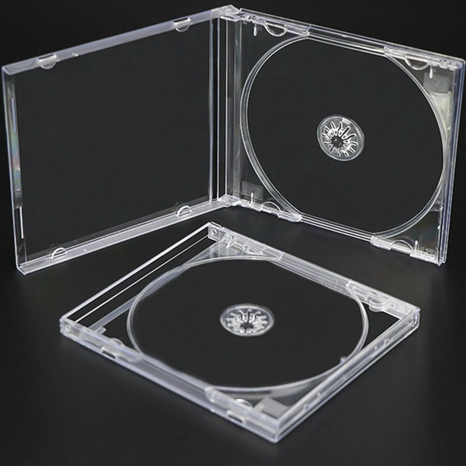 12 Pezzi 10,4mm Custodia Protettiva Standard per CD Dvd con Vassoio Trasparente Assemblato CD Jewel Case Holder Plastica 14,2x12,4x1 cm