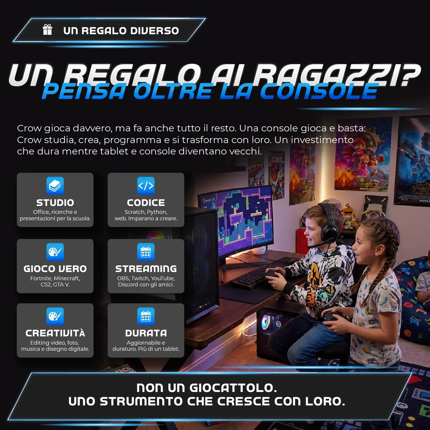 Nuwo PC Gaming Fisso i7 fino a 4GHz | 32GB RAM | SSD 1TB | GTX 1050 Ti 4GB | Windows 11 Pro Preinstallato | Computer Desktop Gaming | WiFi Ready | Crow