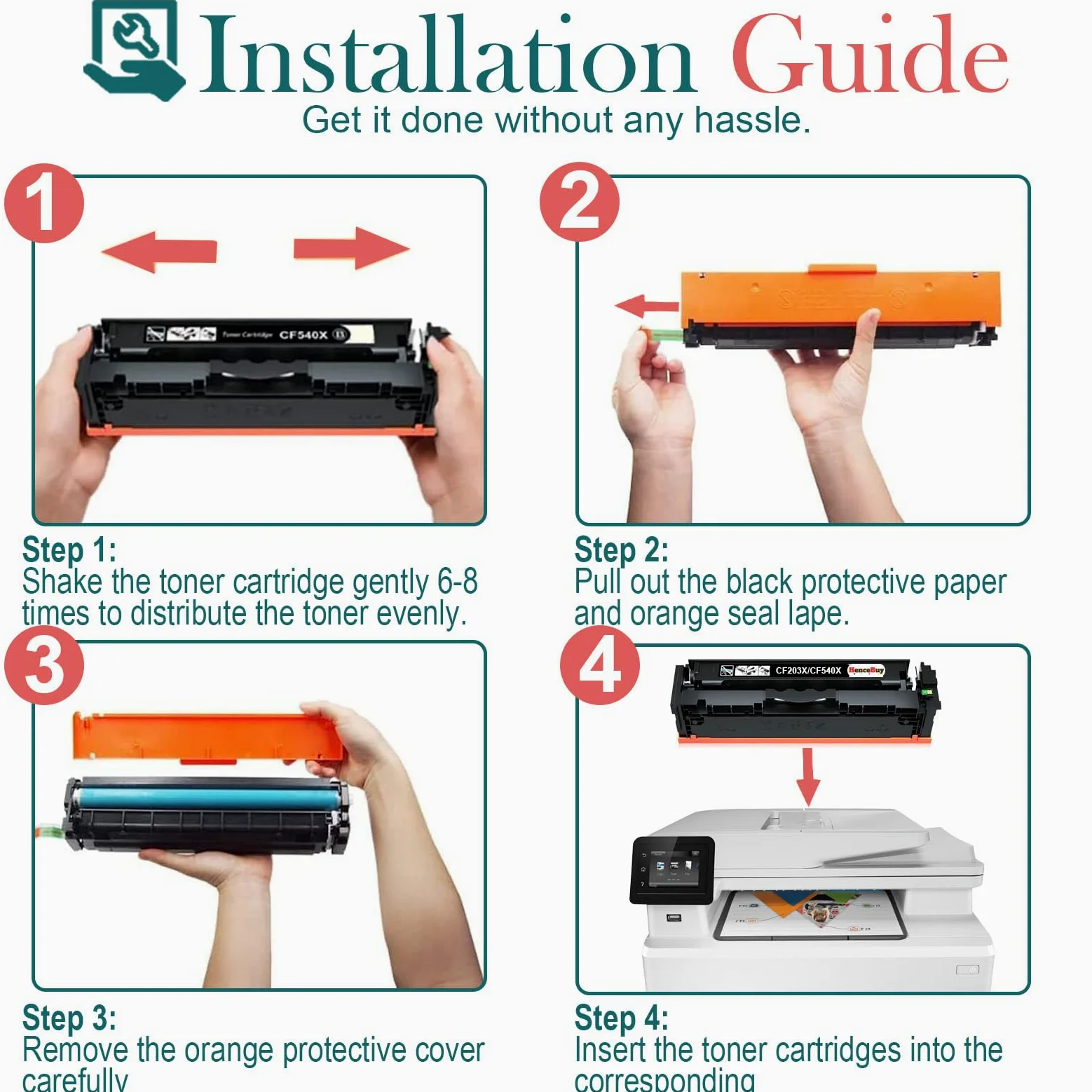 219A W2190A Toner Con Chip Compatibile per HP 219X W2190X per Color Laserjet Pro MFP 3302FDW 3302SDW 3302FDN 3302FDNG 3302FDWG 3302SDWG 3202DN 3202DW 3302 FDW Nero Ciano Giallo Magenta