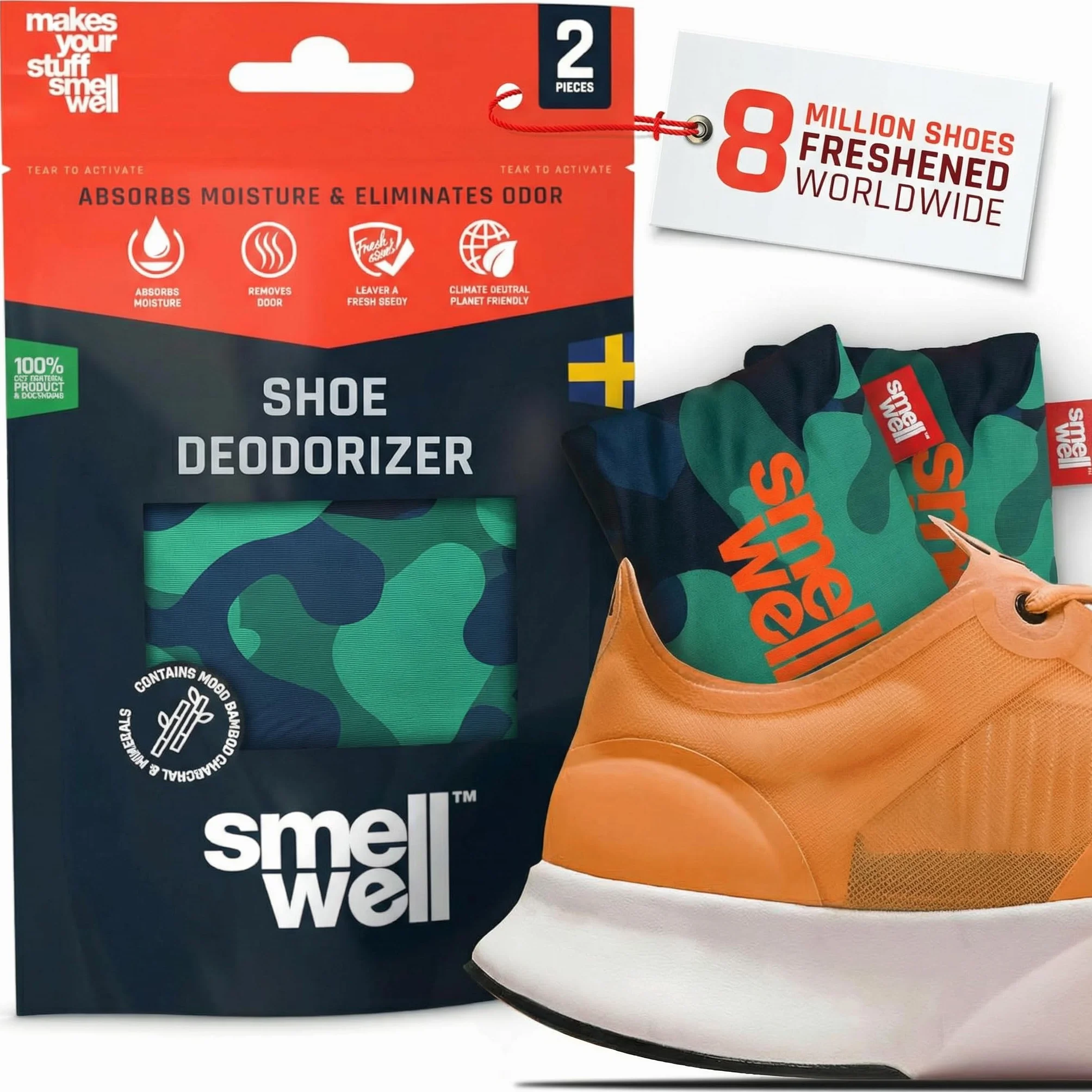 SMELLWELL Deodorante Active per Scarpe e Attrezzatura
