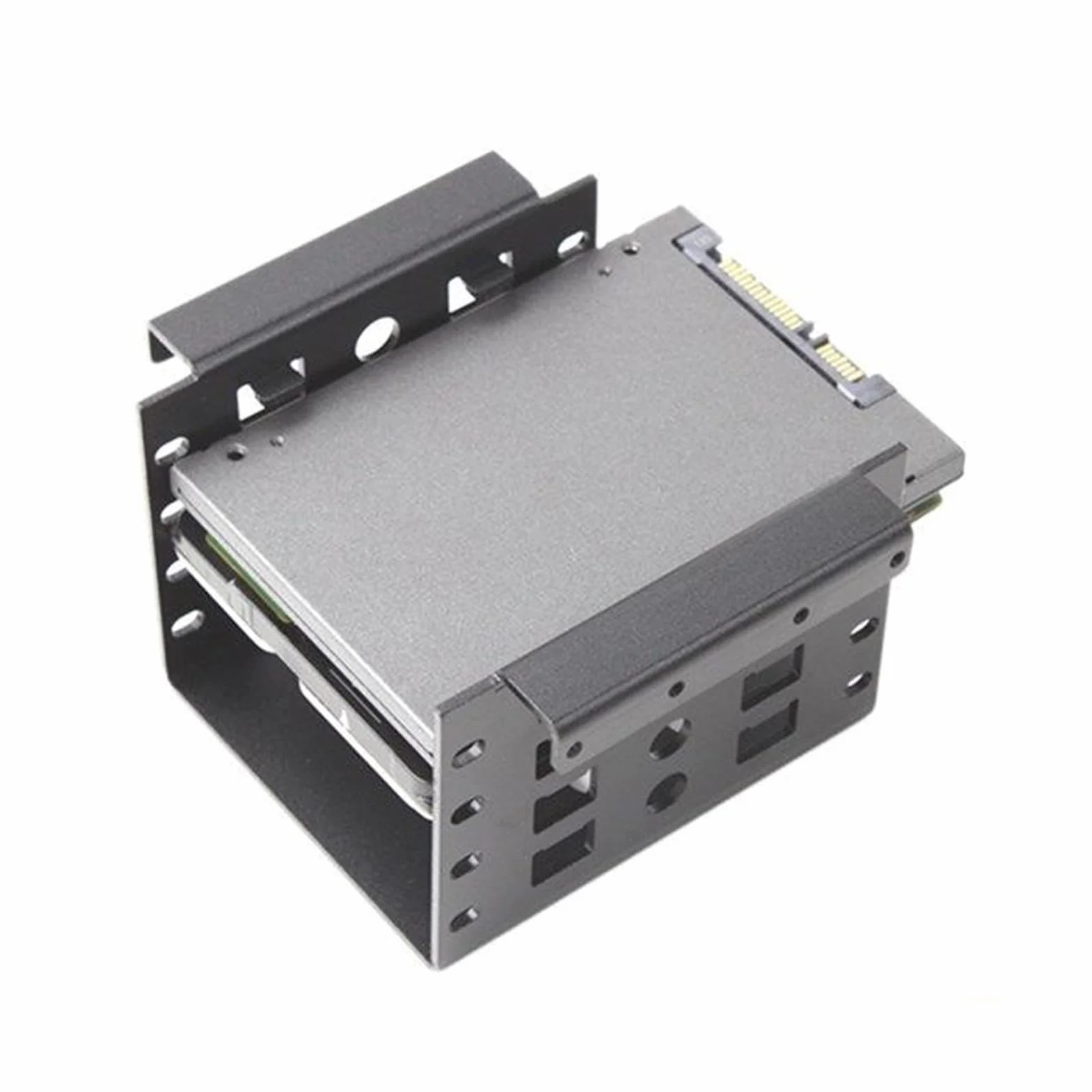 Hard Drive Cage, 2.5 to 3.5 Inch Mounting Bracket, Shockproof Docking Tray Adapter, Compact Storage Caddy for Home Expansion, Desktops, Workstations, Computer Setup Use