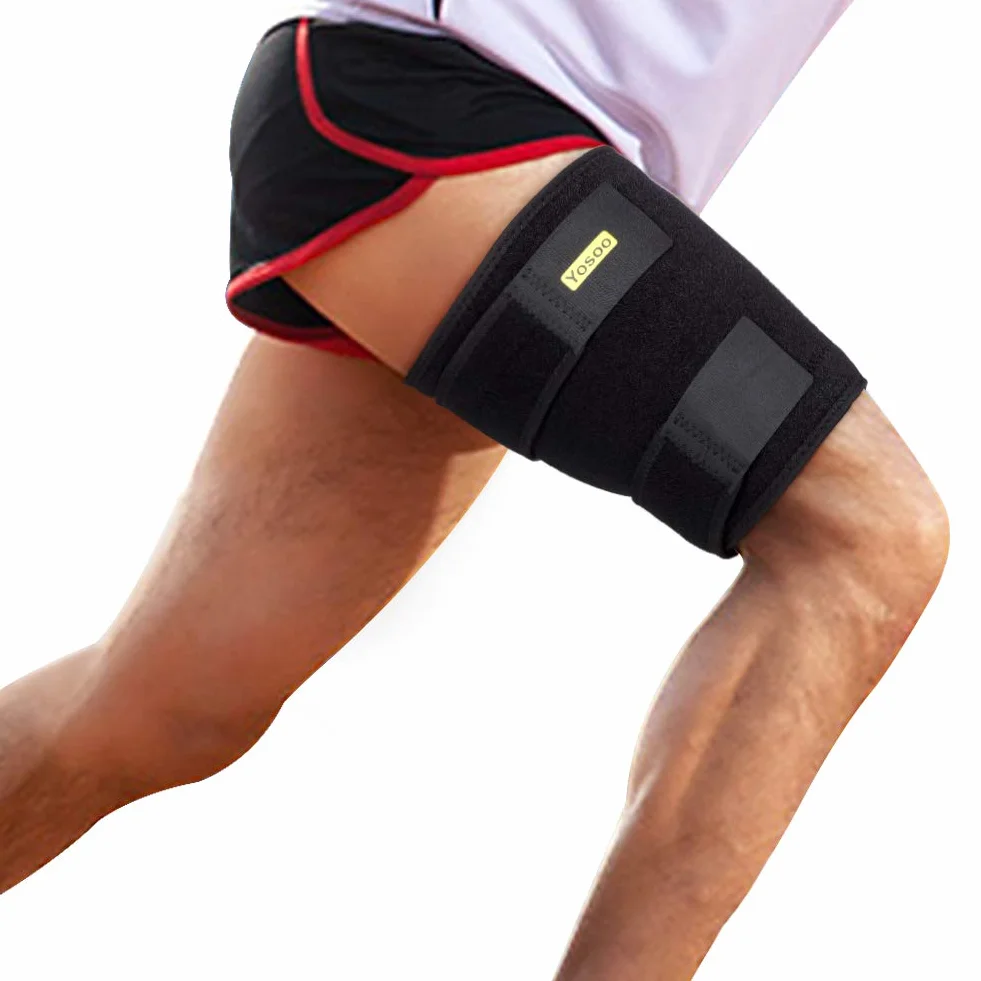Fascia Coscia Compressione Neoprene Antiscivolo per Dolori Inguine Coscia Nervo Sciatico