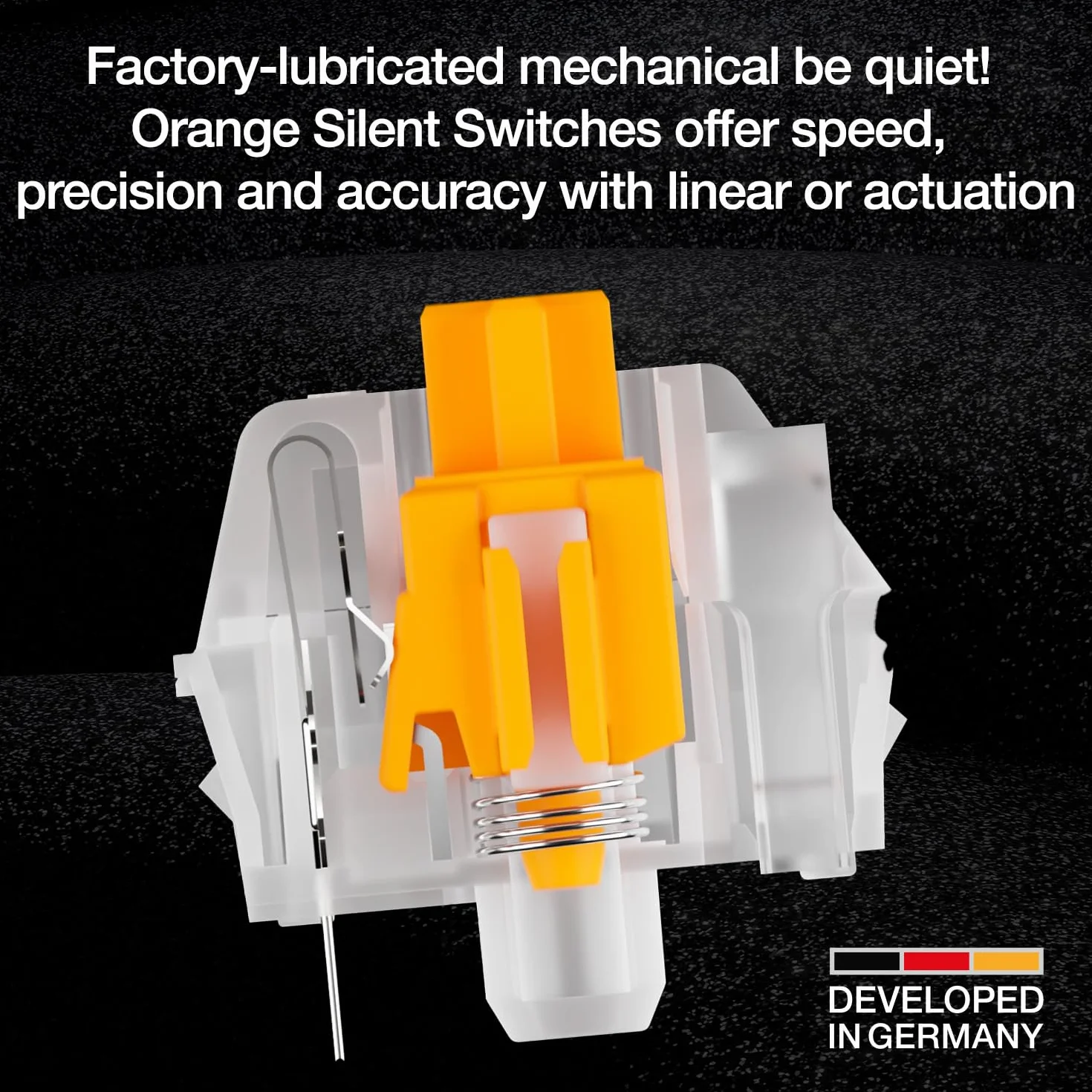 be quiet! Tastiera Light Mount Silent Linear DE ISO, switch meccanici, battitura rapida, isolamento 3 strati, interruptori lubrificati, funzione hot-swap, tappi tasti PBT