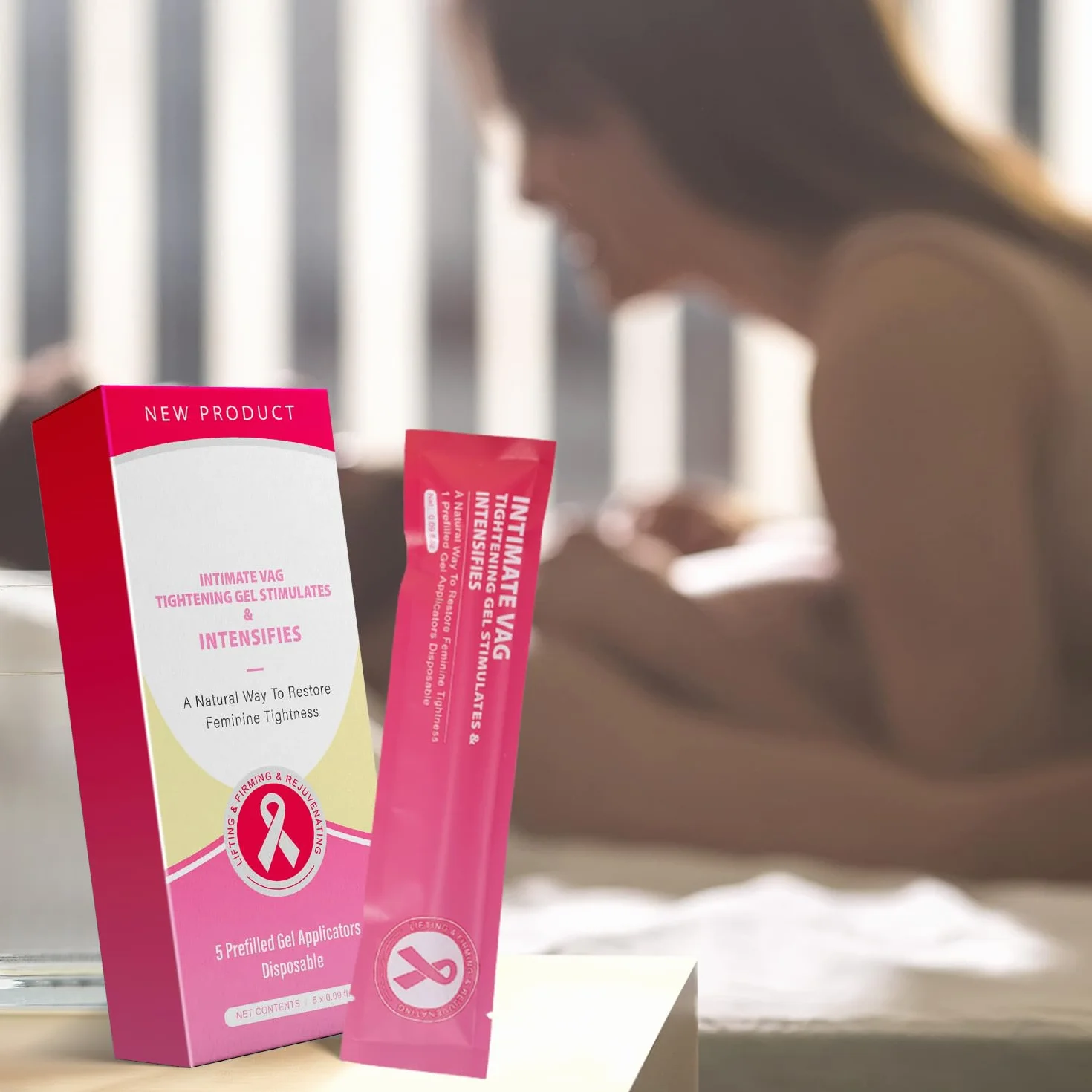 Gel vaginale astringente trattamento intimo femminile idratante nutriente rassodante 5 pz