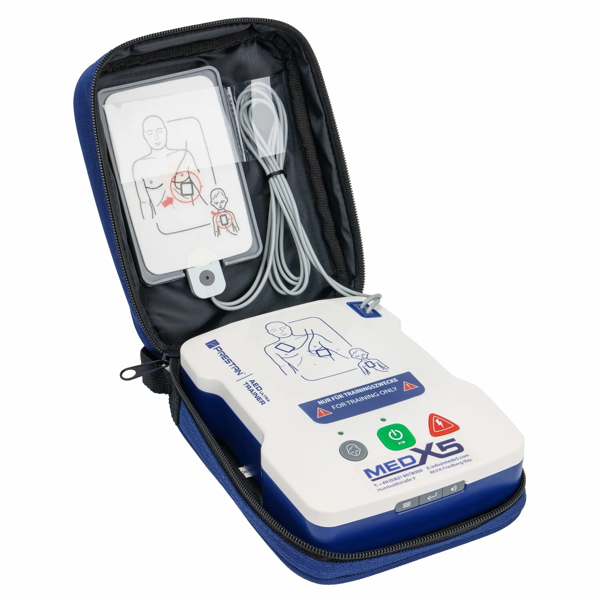 UltraTrainer AED Defibrillatore Universale Tedesco Inglese 3 Anni Garanzia
