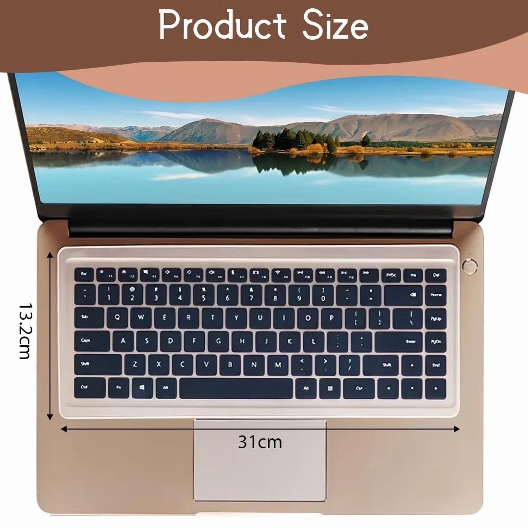 2 Pezzi Copritastiera PC Universale in Silicone, 13-14 Pollici, tastiera portatile accessori, Lavabile e Riutilizzabile, Copri Tastiera per Laptop