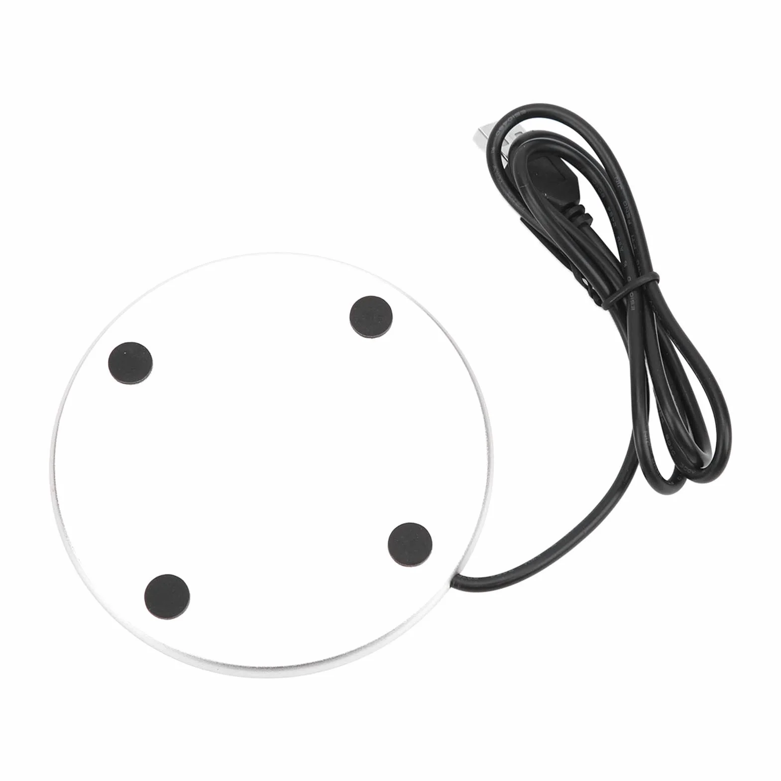 Wakects Scaldatazze USB Scalda Tazza da Scrivania con Smart Touch Interruttore e Temperatura Costante Intelligente Sottobicchiere Riscaldante per Bevanda Calda caffè Ø10,3 cm (Argento)