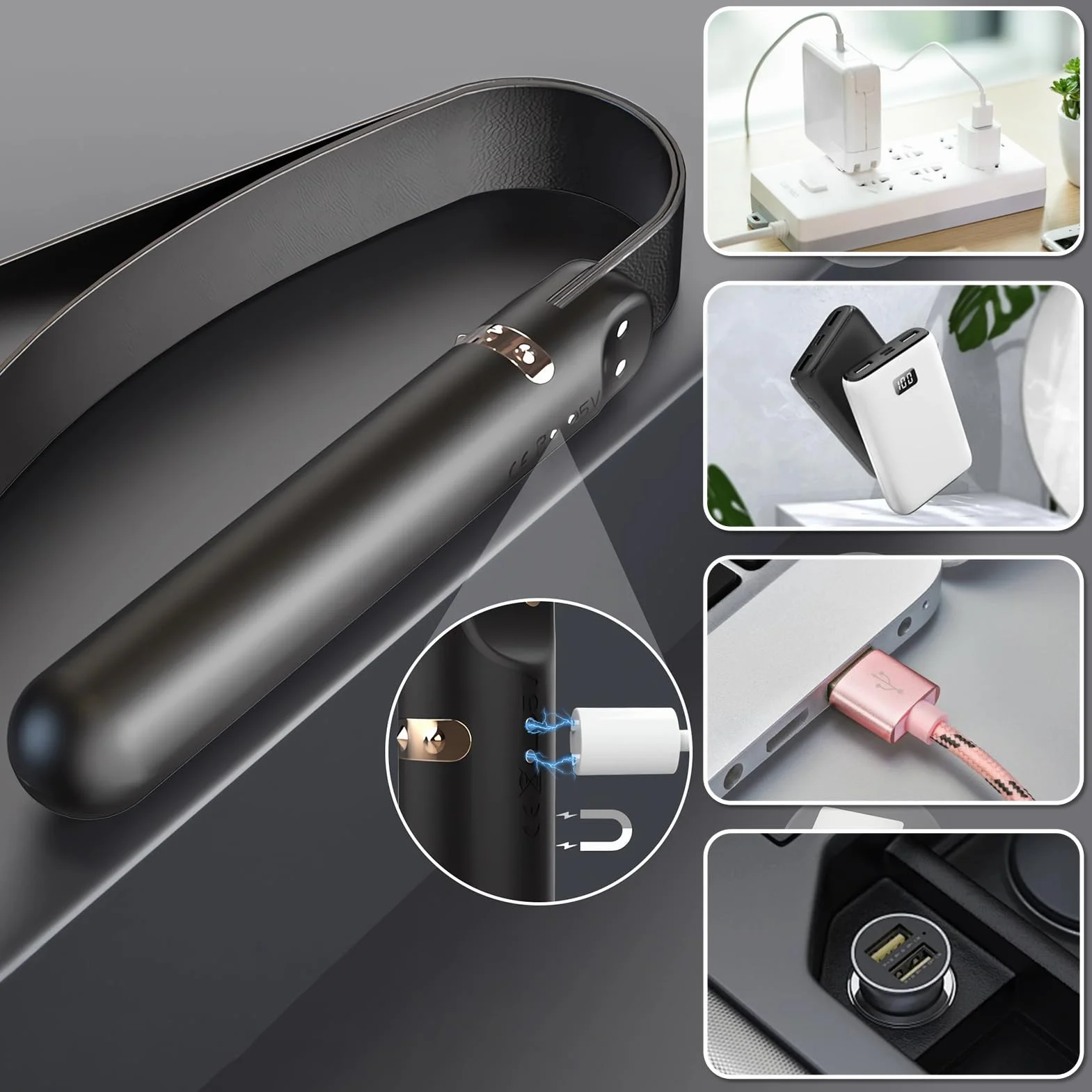 Frustino BDSM Paletta per Sculacciate, Frusta Pelle con Manico Vibrante, 9 Modalità di Vibrazione, Sex Toys per Coppie